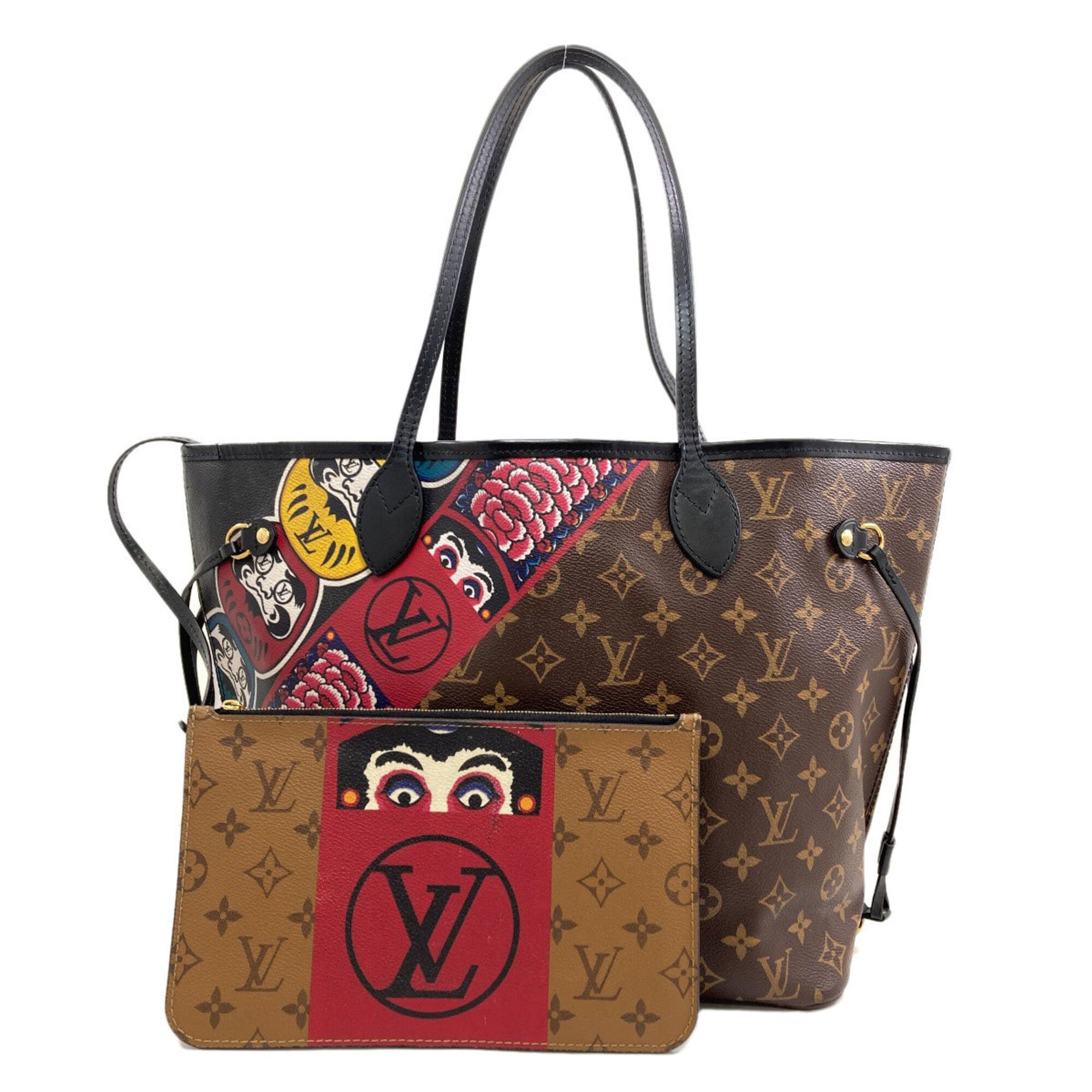 Louis Vuitton Louis Vuitton M43499 Neverfull MM Kansai Yamamoto Collaboration Daruma Kabuki Tote Bag Monogram Canvas Women's Size ONE SIZE - 1 Thumbnail