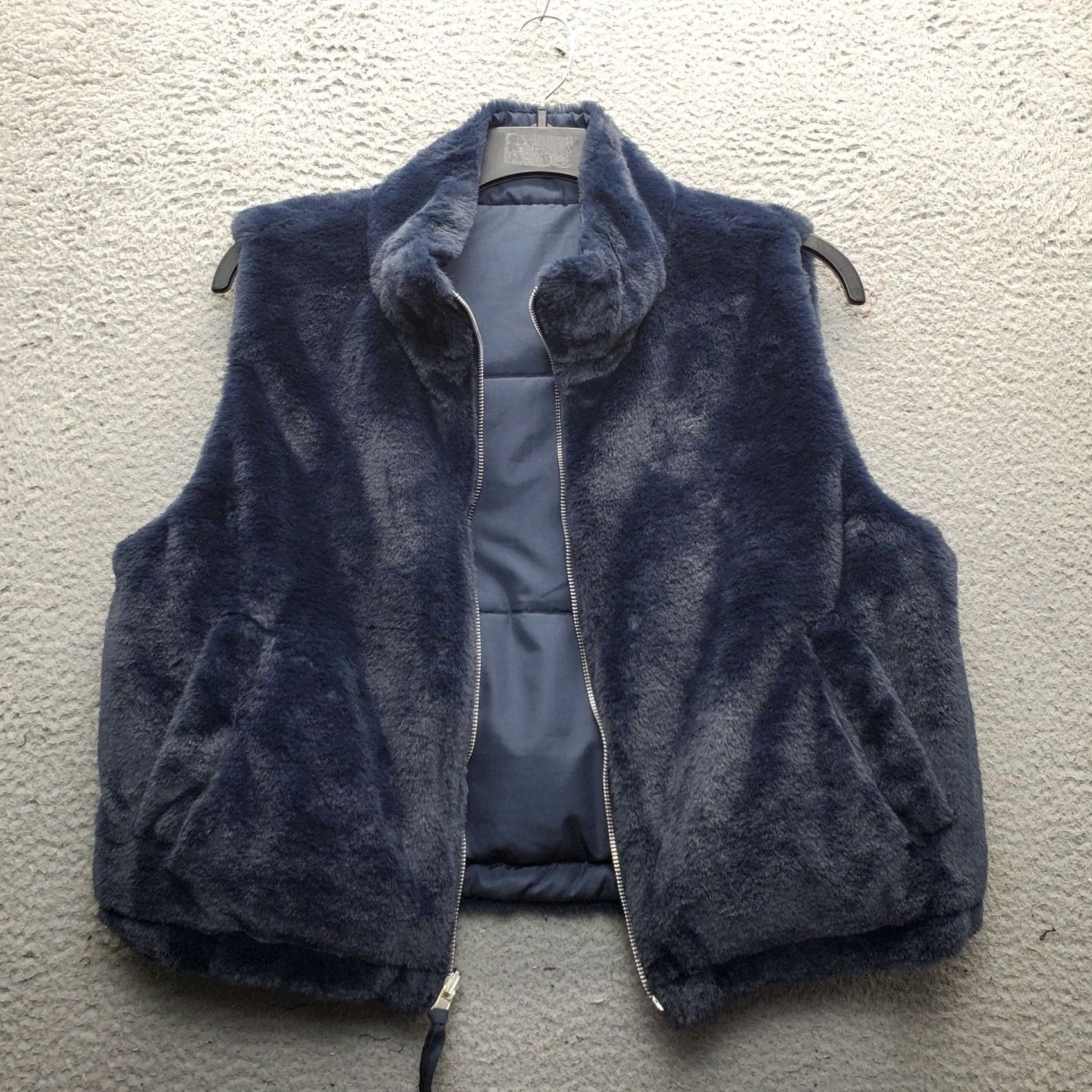 Vintage Sincerely Jules Reversible Puffer Vest Womens Size L Navy Quilted Zip Up Size L / US 10 / IT 46 - 5 Thumbnail