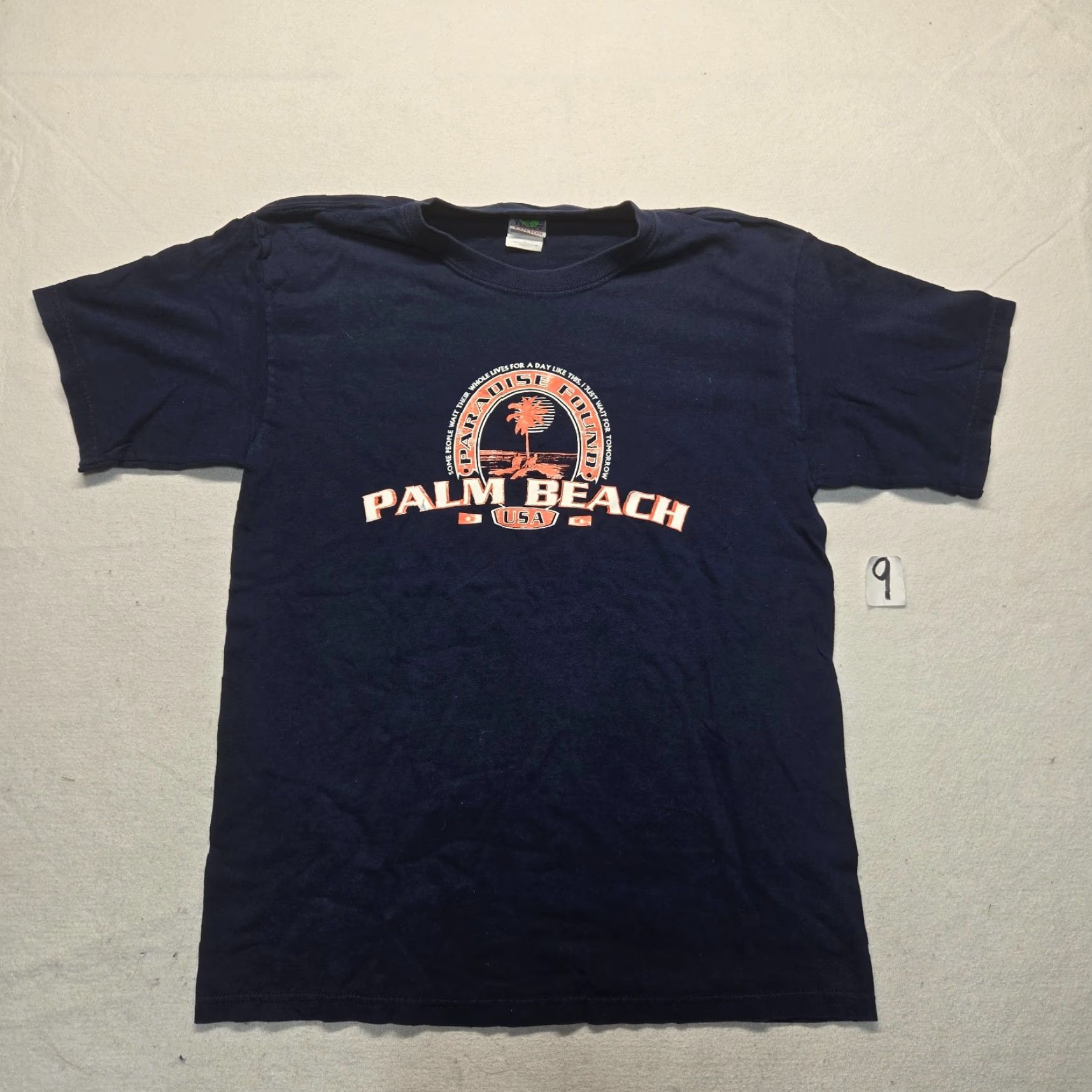 Gildan Gildan Shirt Adult Large Blue Palm Beach Paradise Found Beach Theme T-Shirt Mens Size US L / EU 52-54 / 3 - 2 Thumbnail