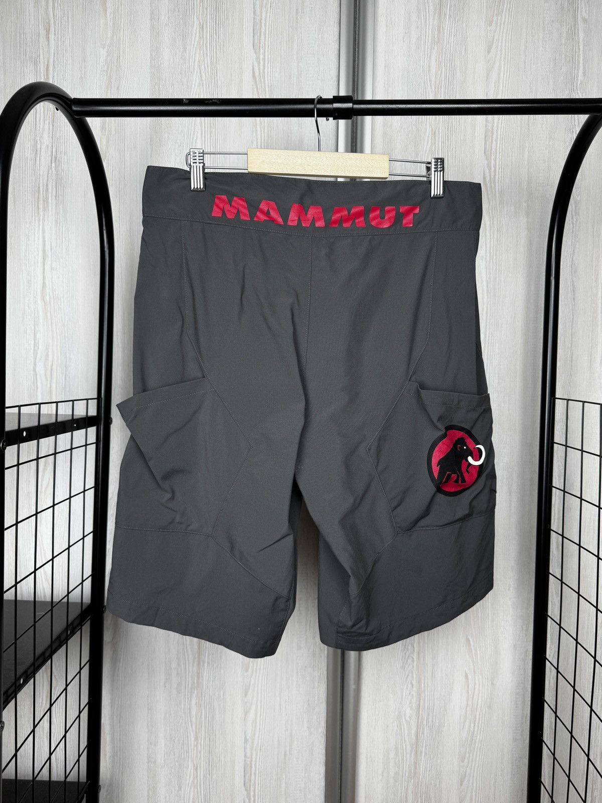 Mammut Mammut mens big logo grey relaxed hiking trekking shorts 50 Size US 34 / EU 50 - 1 Thumbnail