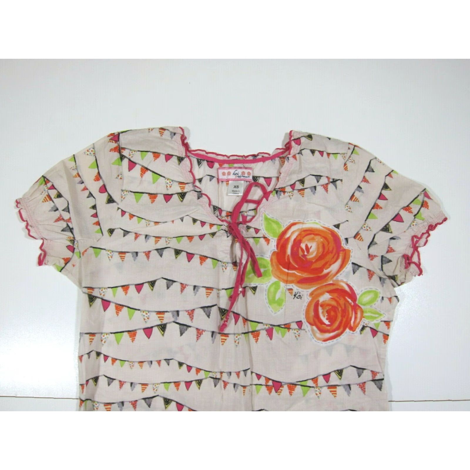 Koio Koi Kathy Peterson 100% Cotton Pink Floral Nurse Medical Scrub Top XS Unisex Shirt Pink Floral 100% Cotton Scrub Top XS Nurses Medical Koi Size US XS / EU 42 / 0 - 4 Thumbnail