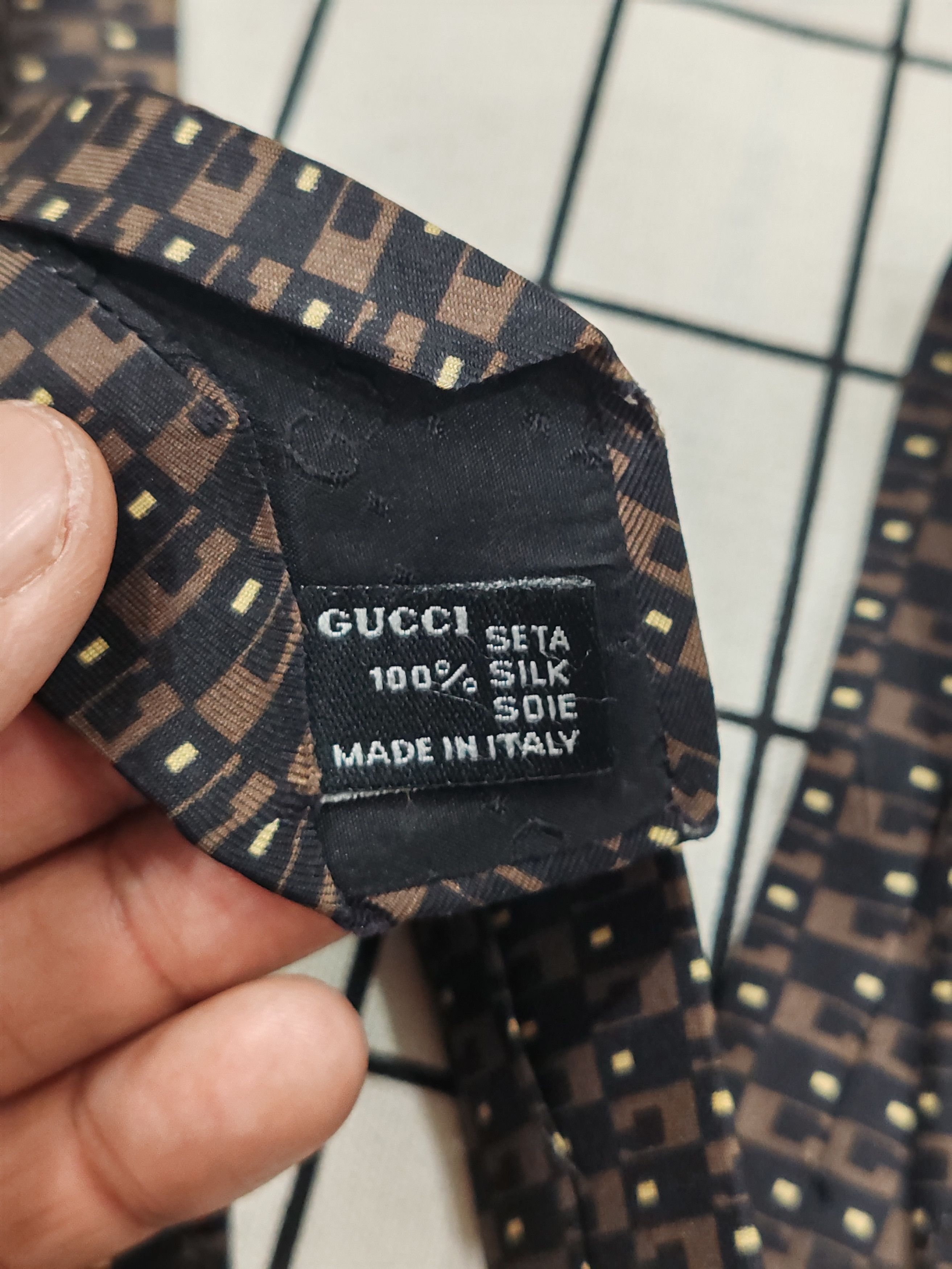 Gucci GUCCI monogram Necktie Silk made in Italy For Men Size ONE SIZE - 9 Thumbnail