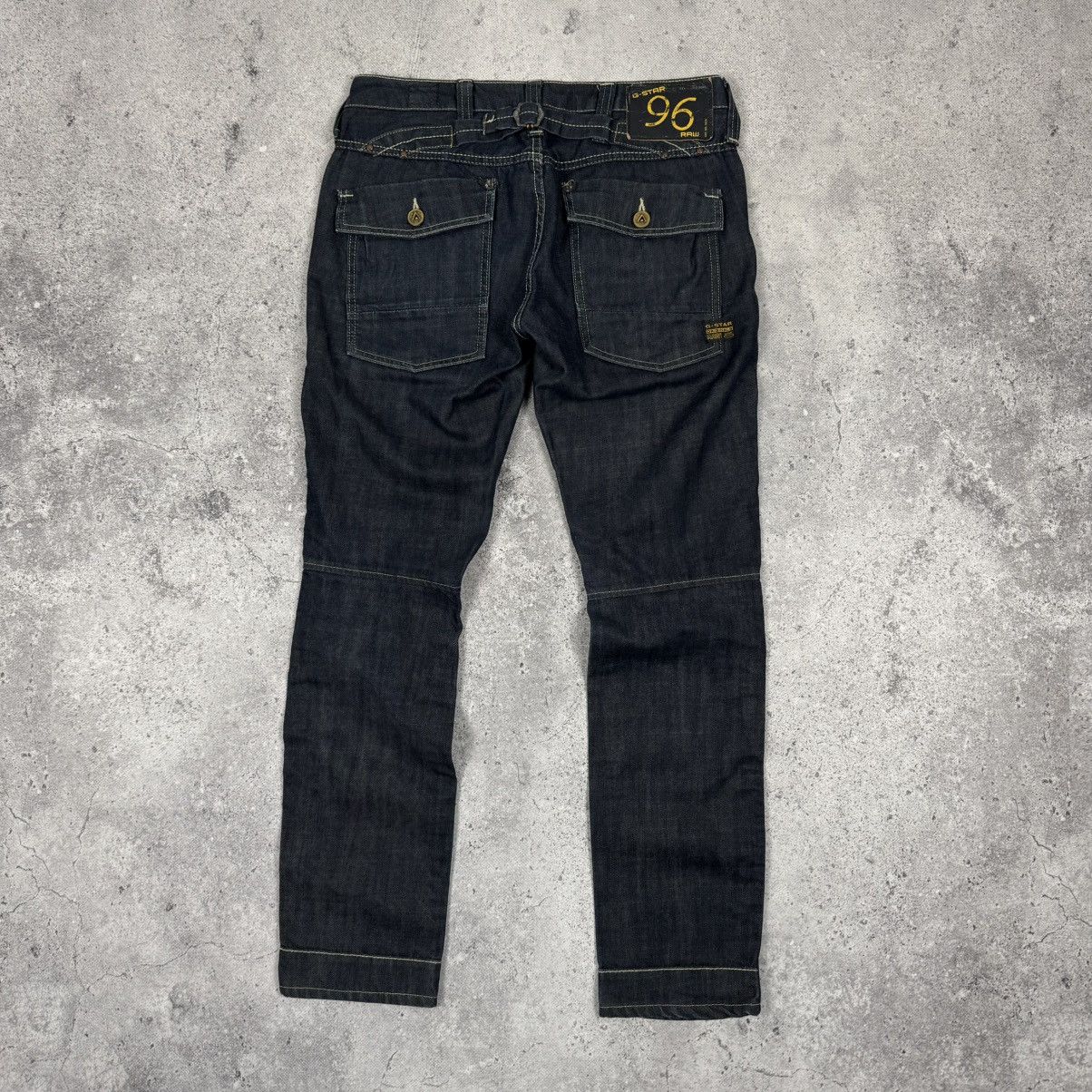 G-Star Crazy G Star Raw GS3301 Double Knee Tapered Denim Jeans Size US 30 / EU 46 - 2 Thumbnail