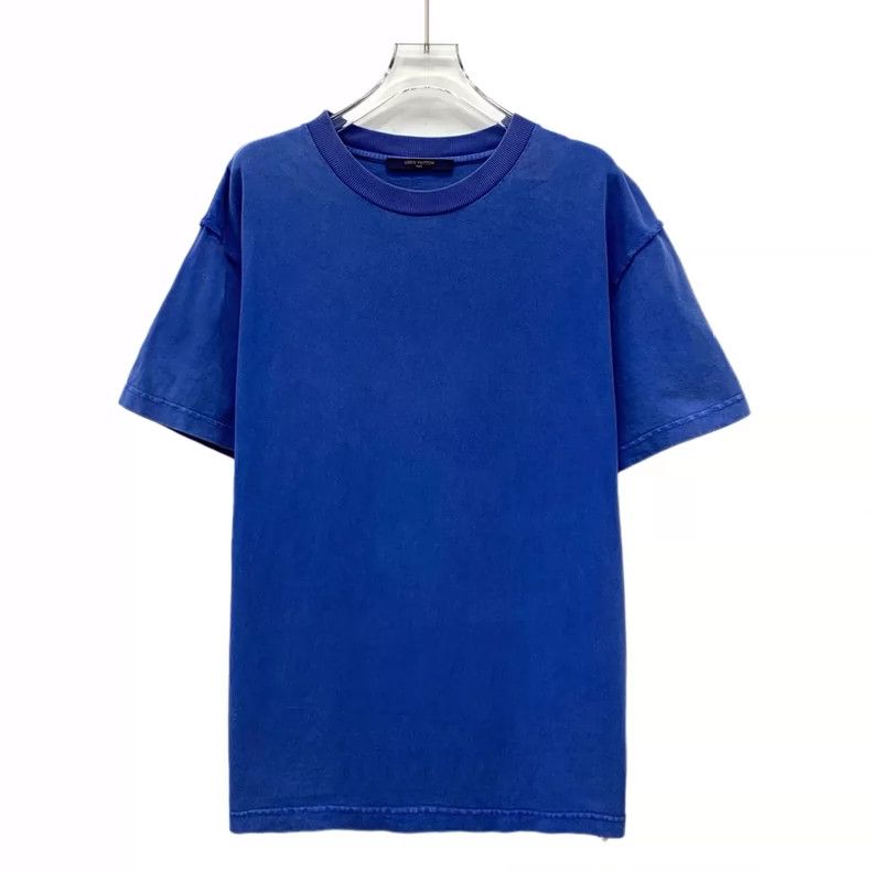 Louis Vuitton Louis Vuitton Dark Blue Back Instruction Cotton Crew Neck Size US M / EU 48-50 / 2 - 1 Thumbnail