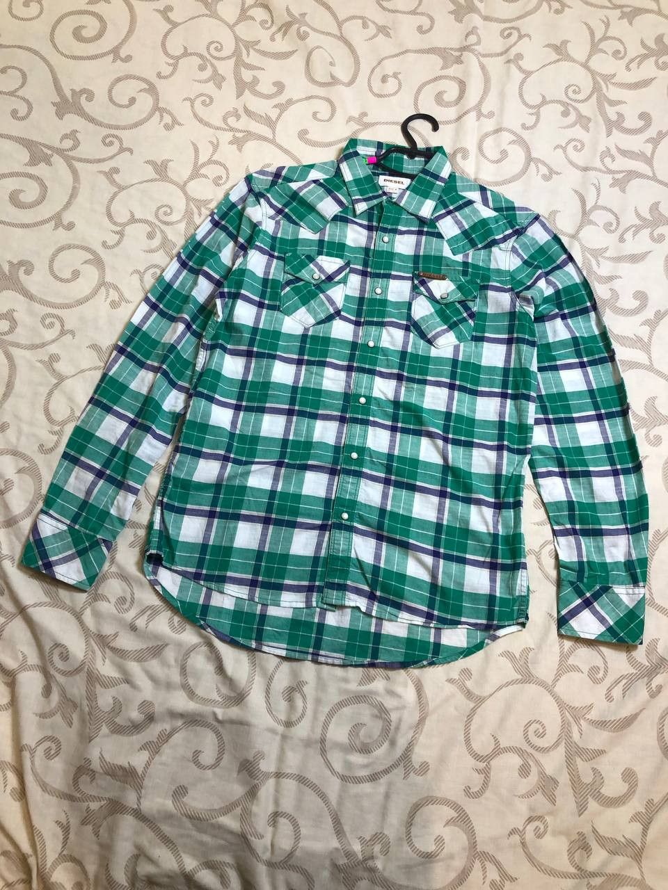 Diesel Diesel Green Plaid Button-Up Shirt Size US M / EU 48-50 / 2 - 1 Thumbnail
