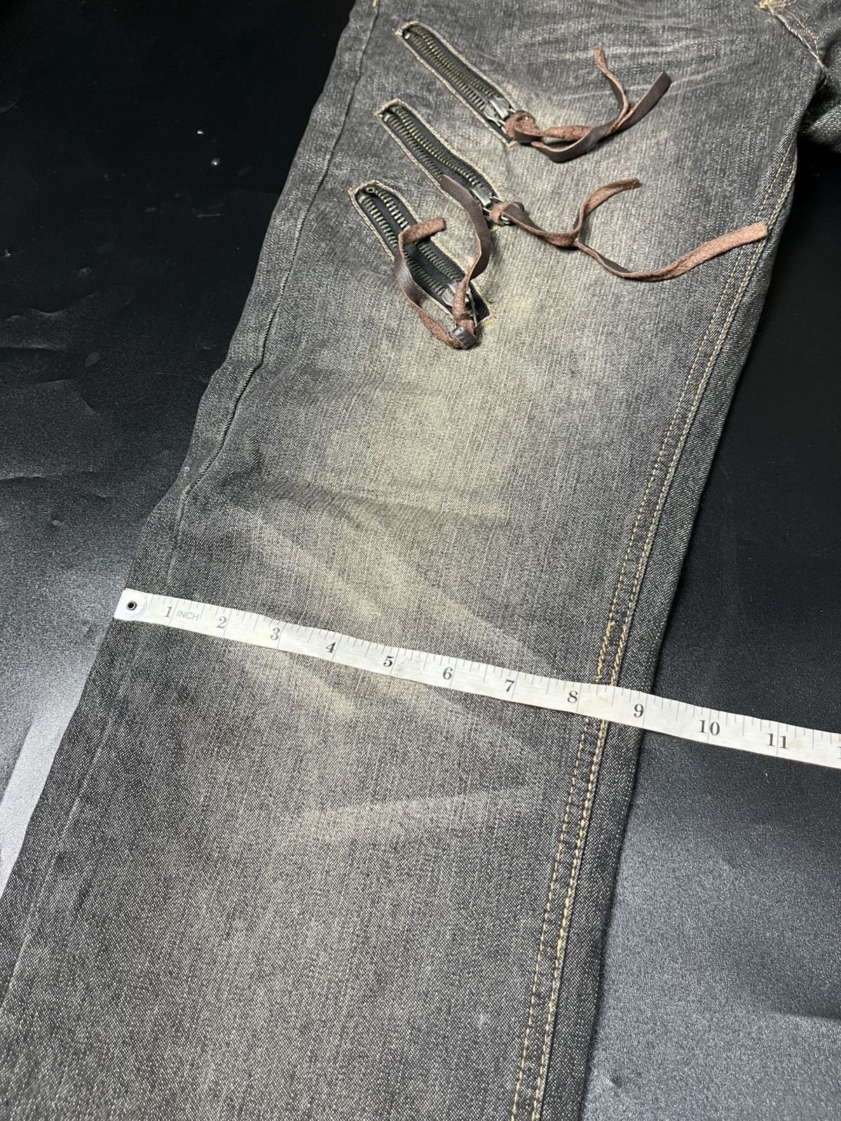 If Six Was Nine × Japanese Brand × Le Grande Bleu (L.G.B.) Japanese Gimmick Zipper Bondage Jeans by premium vintage Size US 31 - 15 Thumbnail