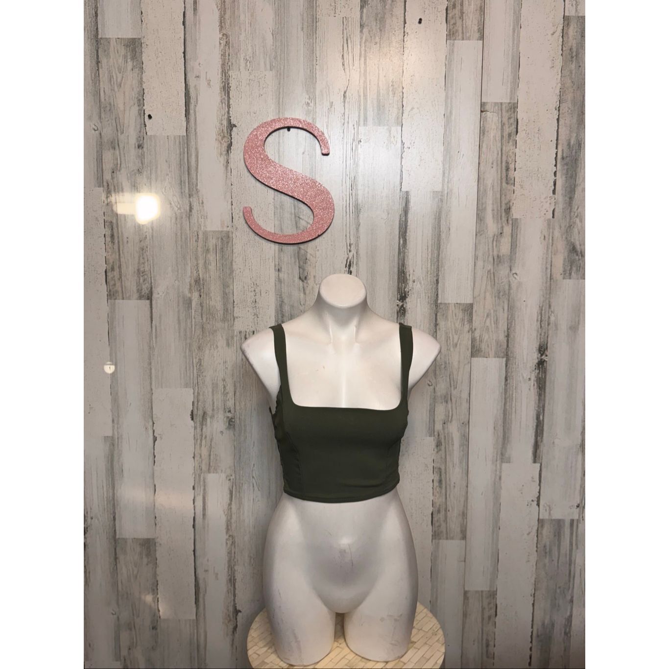 Forever 21 Forever 21 Green Square Neck Bustier Crop Top Size S Size S / US 4 / IT 40 - 1 Thumbnail