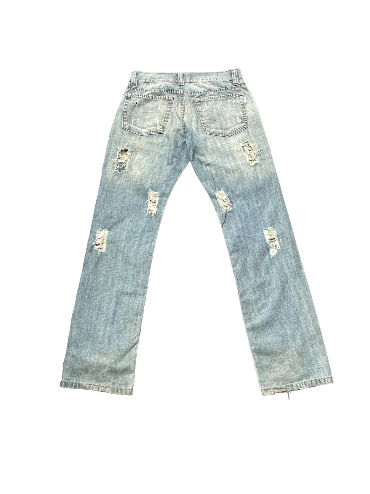Designer Vintage Kemitch Socialite Faded Distressed Denim Size US 32 / EU 48 - 7 Thumbnail