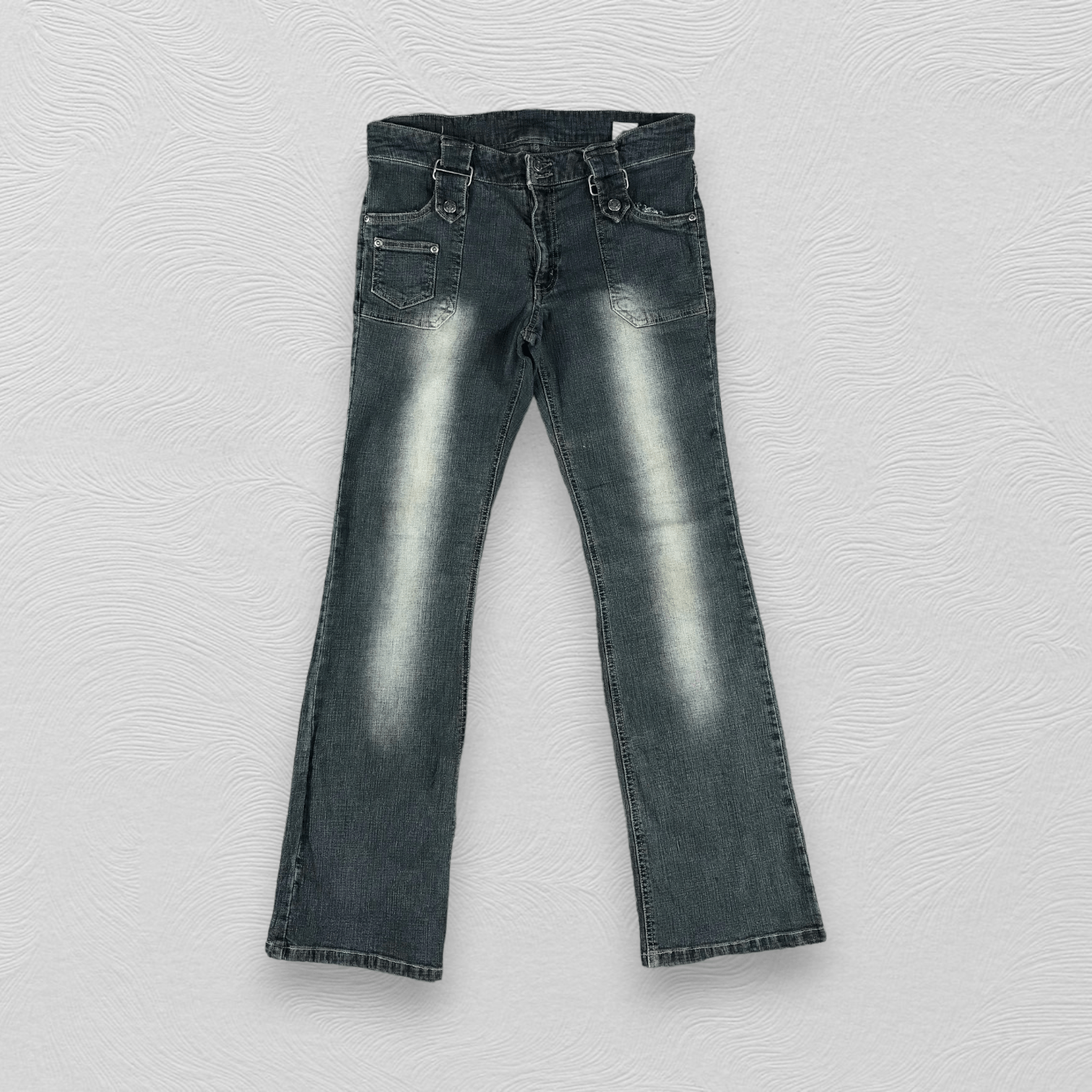 Japanese Brand Vintage 90s Japanese Brand Faded Blue Flare Denim Size US 28 / EU 44 - 1 Thumbnail