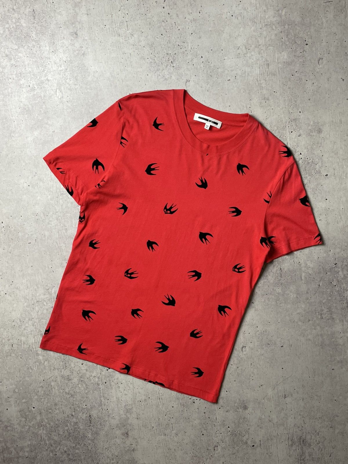 McQ by Alexander McQueen Swallow Printed T- Shirt