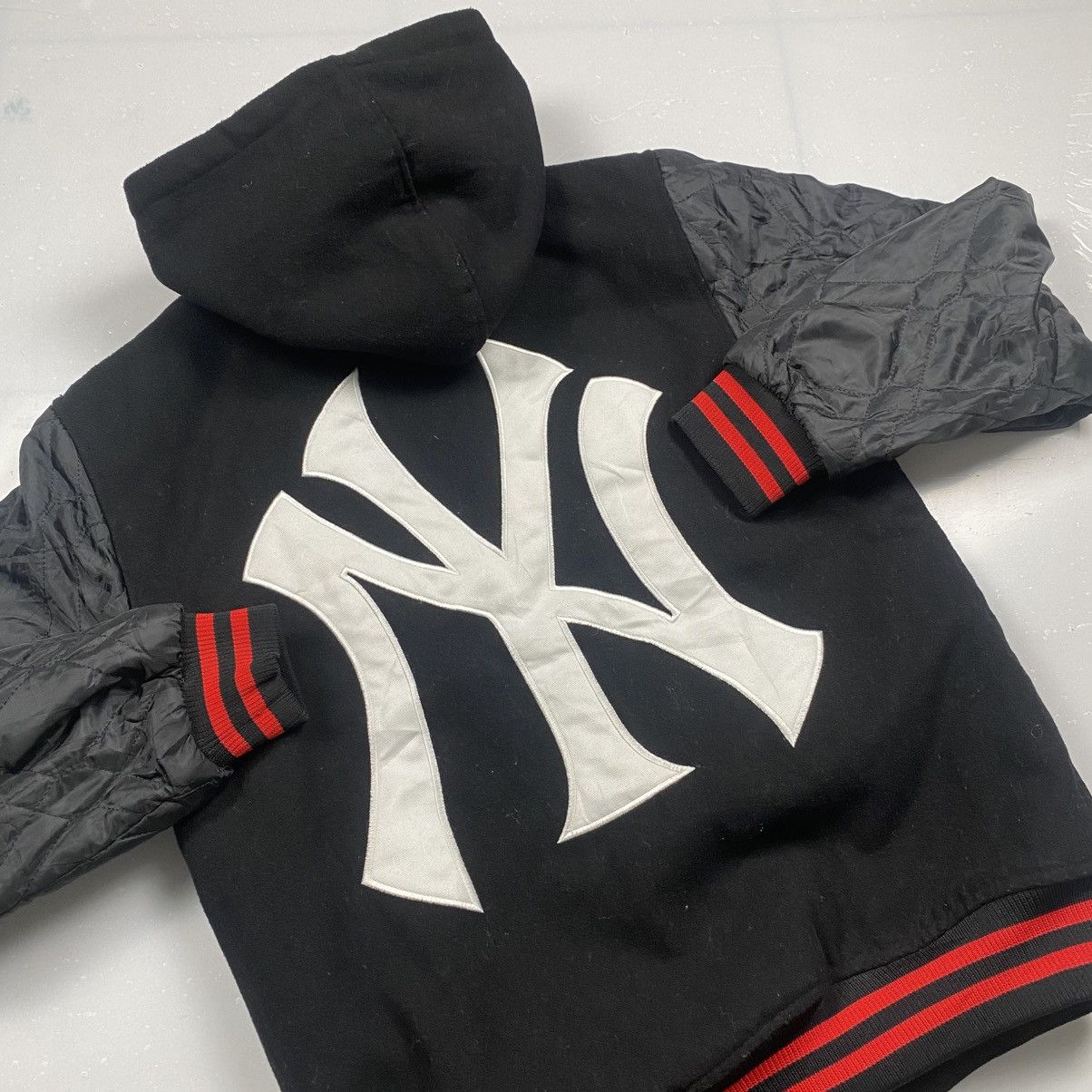 Majestic Vintage y2k Majestic New York Hooded Varsity Jacket Size US M / EU 48-50 / 2 - 3 Thumbnail