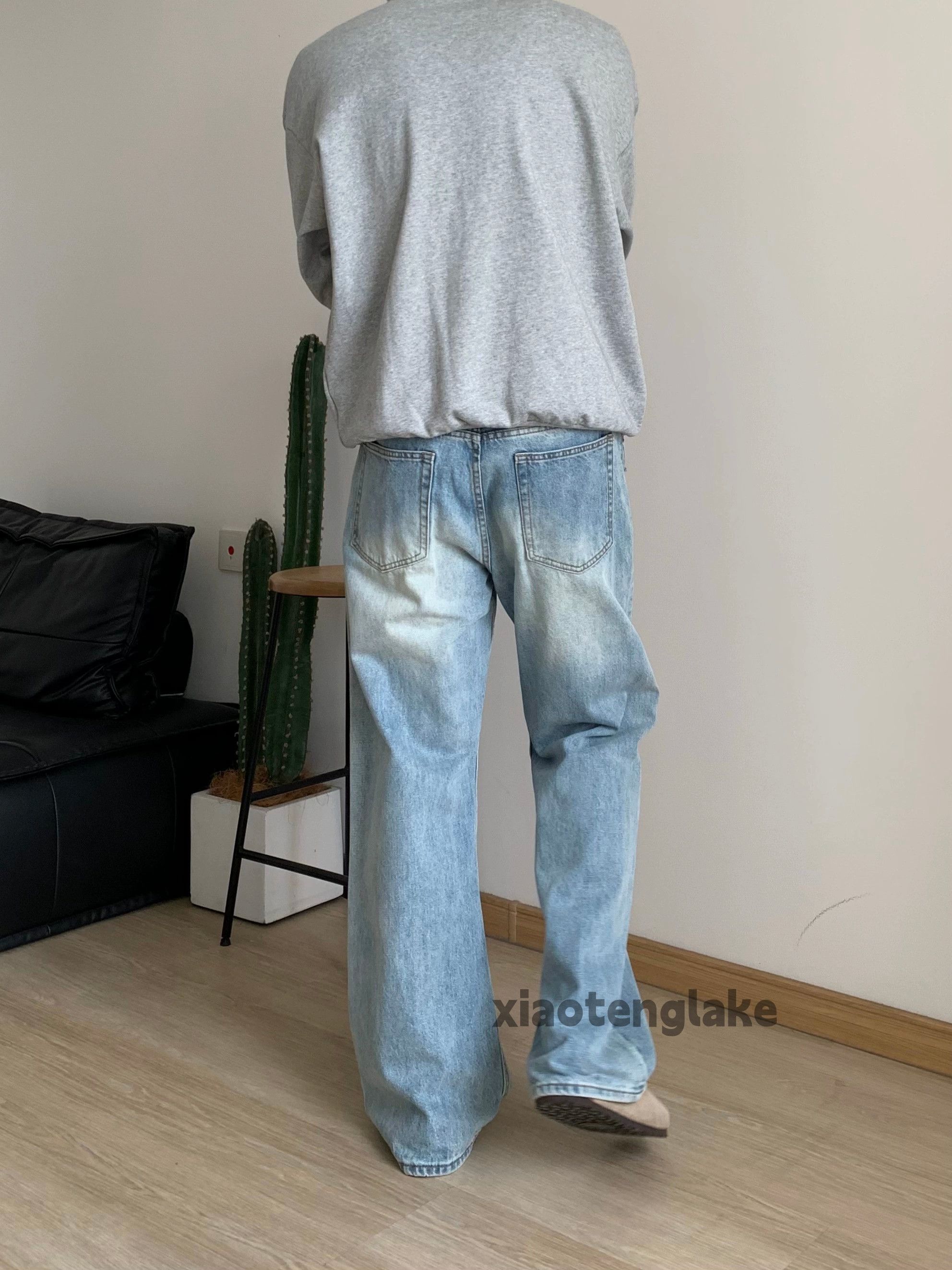 Jean × Vintage washed faded cleanfit yuppie loose baggy jeans Size US 30 / EU 46 - 2 Thumbnail