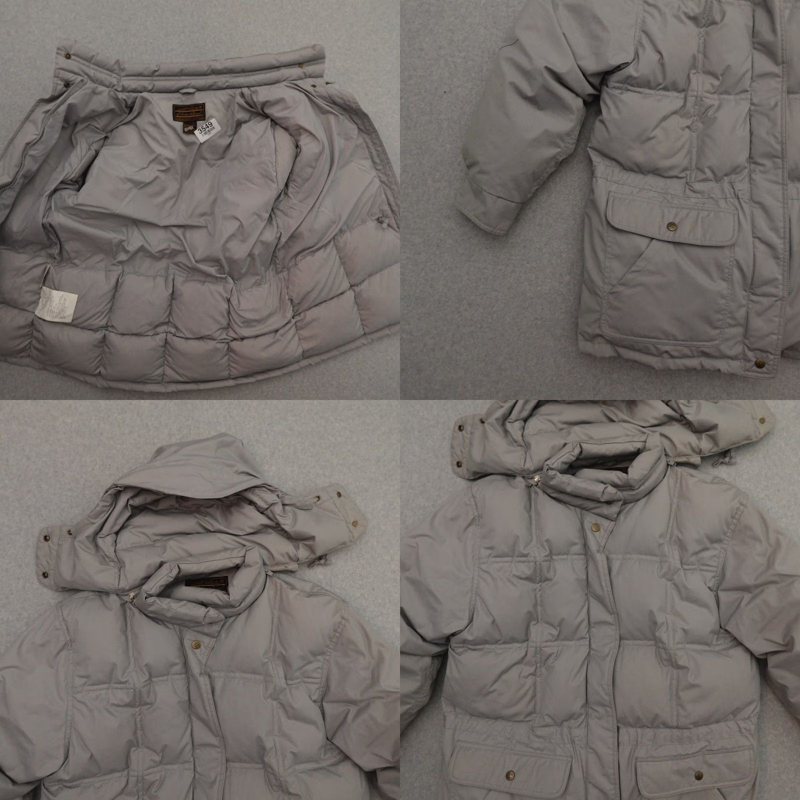 Eddie Bauer VTG 80s Eddie Bauer Goose Down Hooded Full Zip Parka Gray XL (23X30) Adult Mens Size US XL / EU 56 / 4 - 8 Thumbnail