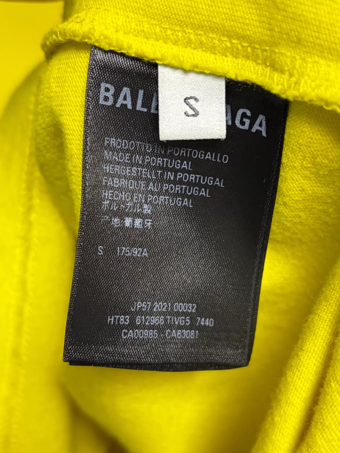 Balenciaga Balenciaga Yellow SS Tee Size S Size US S / EU 44-46 / 1 - 4 Thumbnail