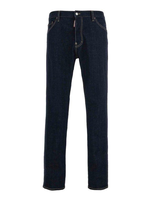 Dsquared2 o1mle0126 Dark Rince Wash Cool Guy Jeans in Navy Blue Size US 38 / EU 54 - 1 Thumbnail