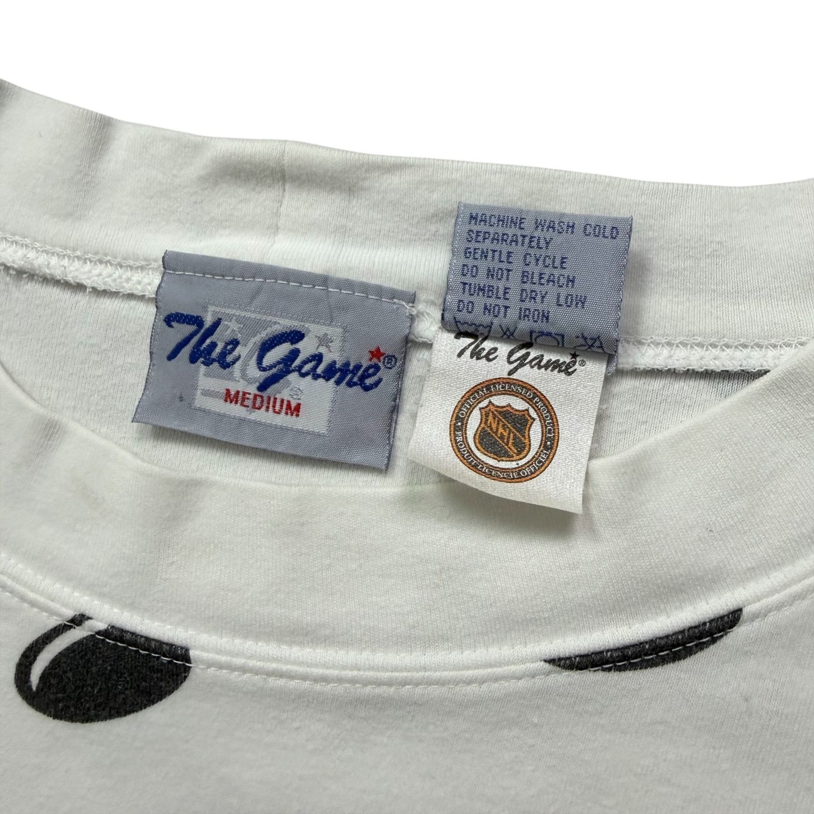 NHL VTG 90s MIGHTY DUCKS 1994 THE GAME BIG LOGO AOP T-SHIRT Size US M / EU 48-50 / 2 - 9 Thumbnail