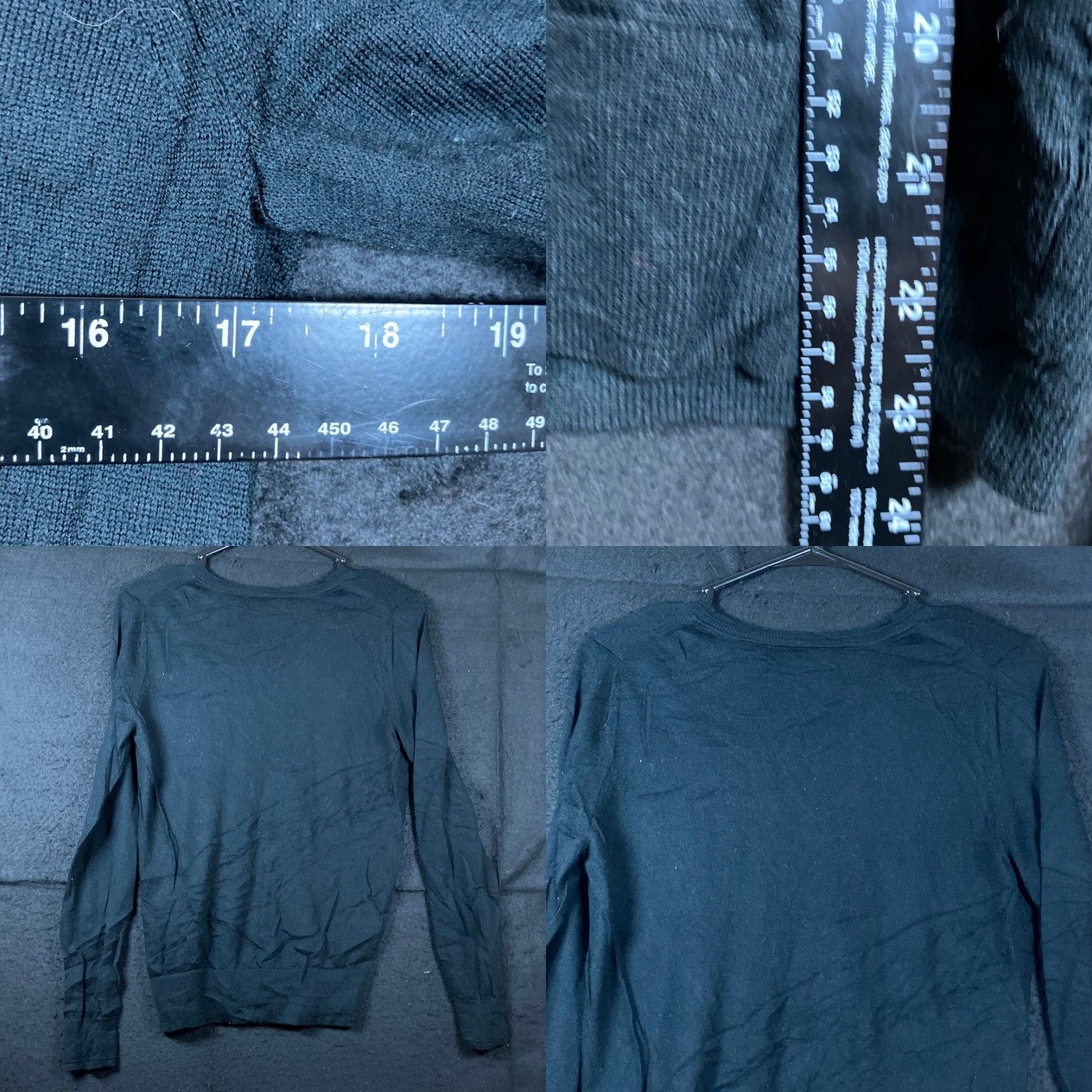 Banana Republic Banana Republic Womens Sweater Black V Neck 100% Merino Wool Long Sleeve Medium Size M / US 6-8 / IT 42-44 - 8 Thumbnail