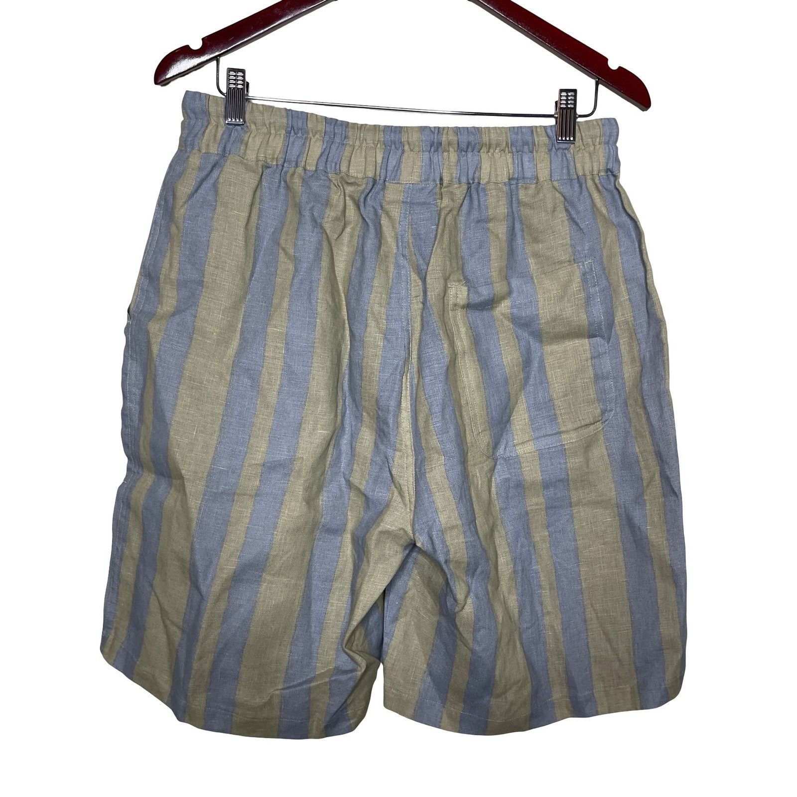 OAS OAS Mist Strata Nicola 100% Linen Shorts 9” XL Size US 36 / EU 52 - 3 Thumbnail