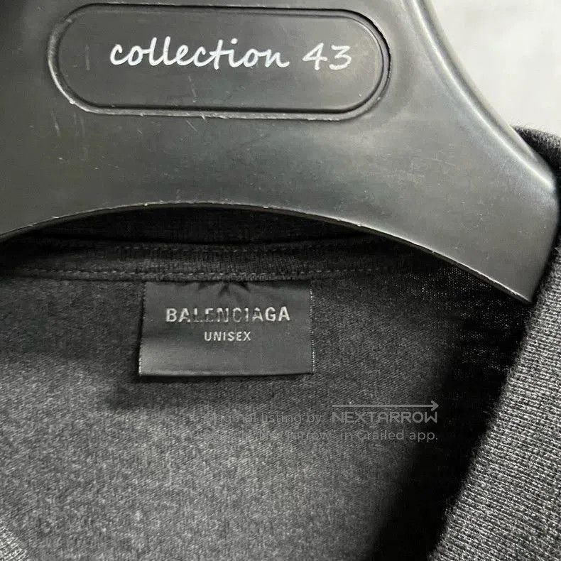Balenciaga Balenciaga Gray Logo Embroidered Long Sleeve T-shirt. Size US L / EU 52-54 / 3 - 2 Thumbnail