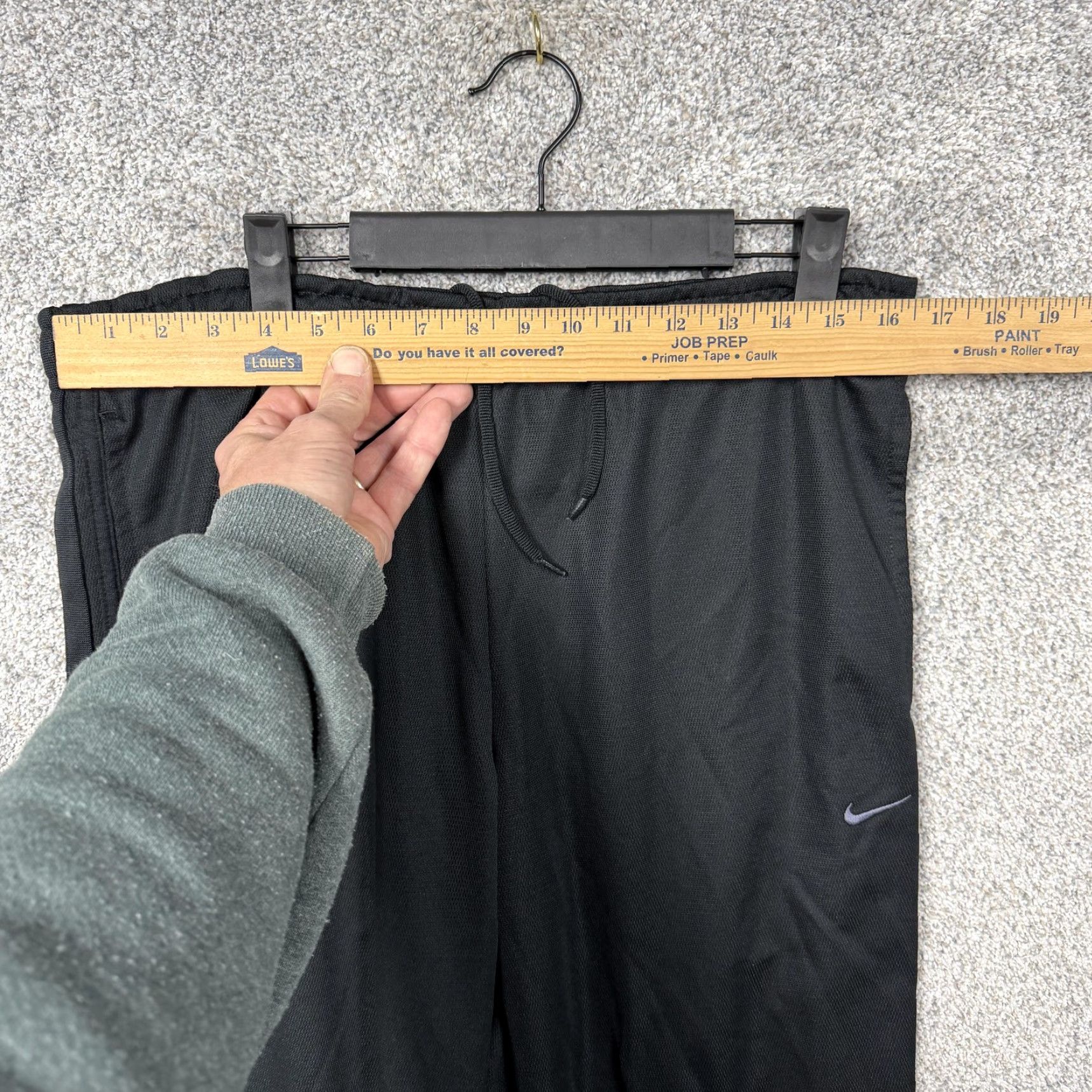 Nike Nike Track Pants Mens M Black Sweatpants Athletic Techwear Y2K Sporty Size US 31 - 2 Thumbnail