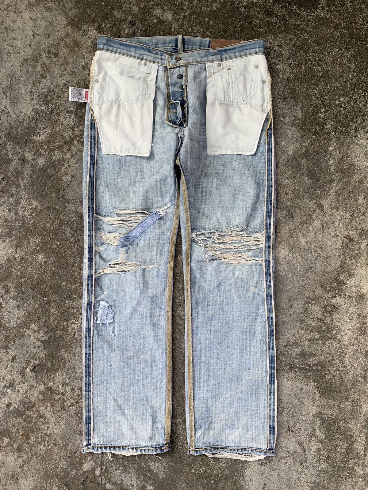 Levi's 🔥ACCOFFER🔥Vintage Levi’s 501 Big E Selvedge Distressed Denim Size US 34 / EU 50 - 18 Thumbnail