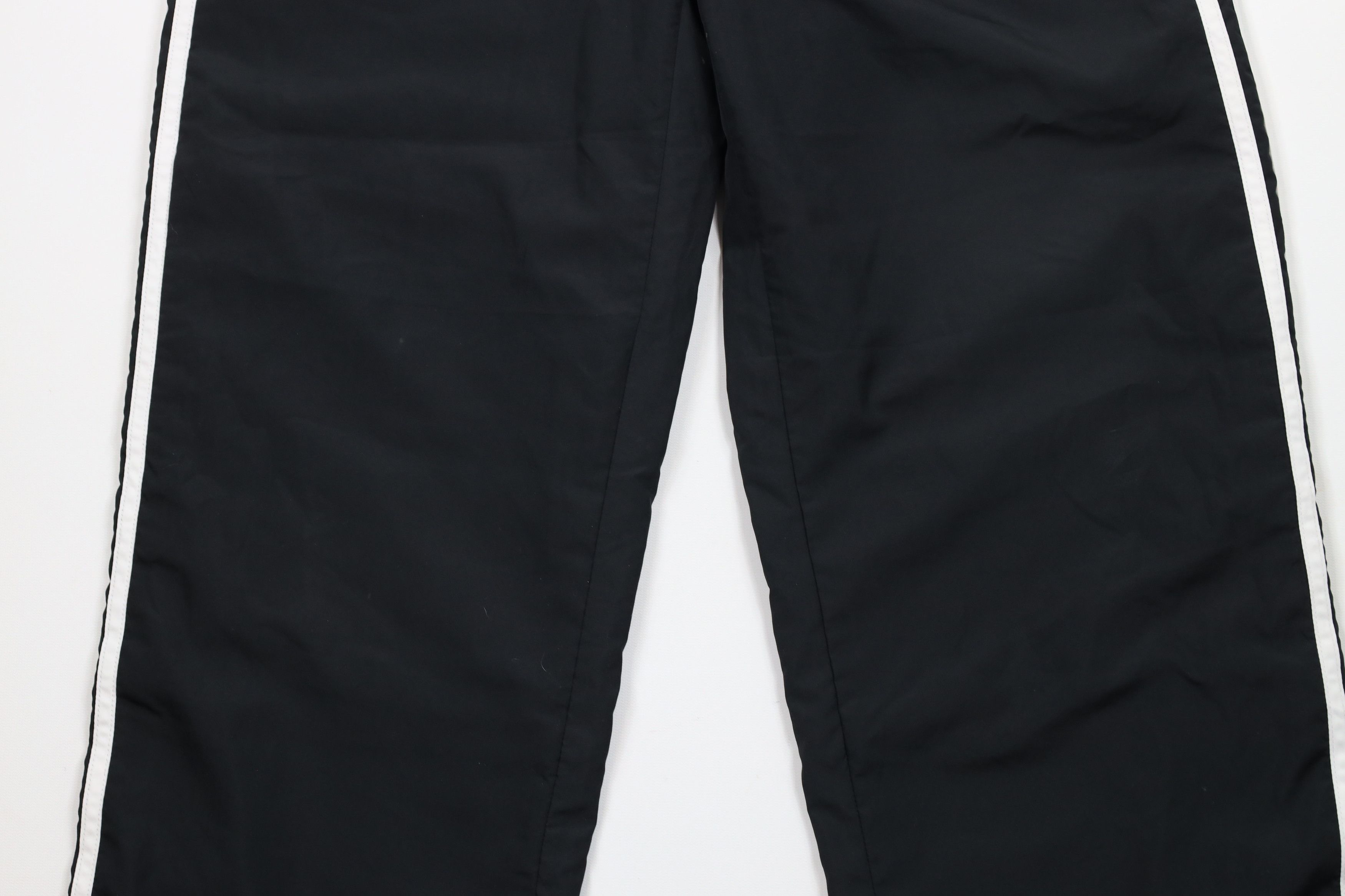Adidas × Vintage Vintage Adidas Striped Wide Leg Windbreaker Pants Black Size 30" / US 8 / IT 44 - 3 Thumbnail