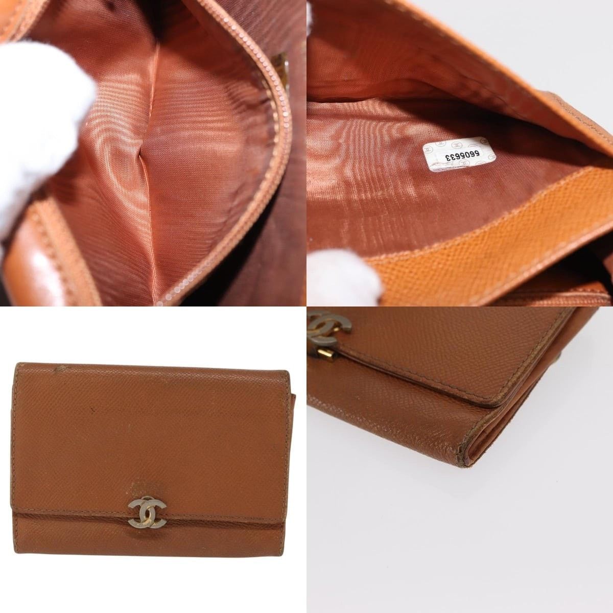 Chanel Chanel Wallet Caviar Skin Brown Gold CC Size ONE SIZE - 5 Thumbnail