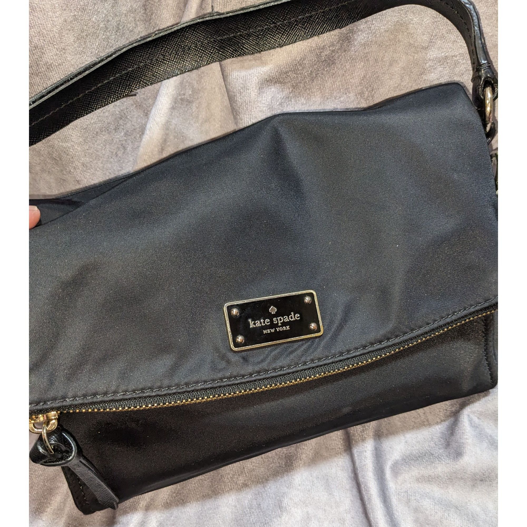 Kate Spade Kate Spade Wilson Road Black Nylon Fold-Over Satchel Size ONE SIZE - 6 Thumbnail