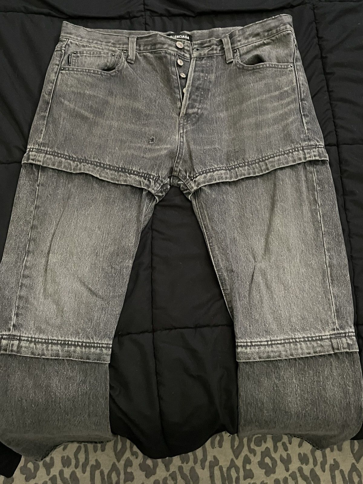 Balenciaga Balenciaga Triple Zip Japanese Denim Size US 33 - 1 Thumbnail