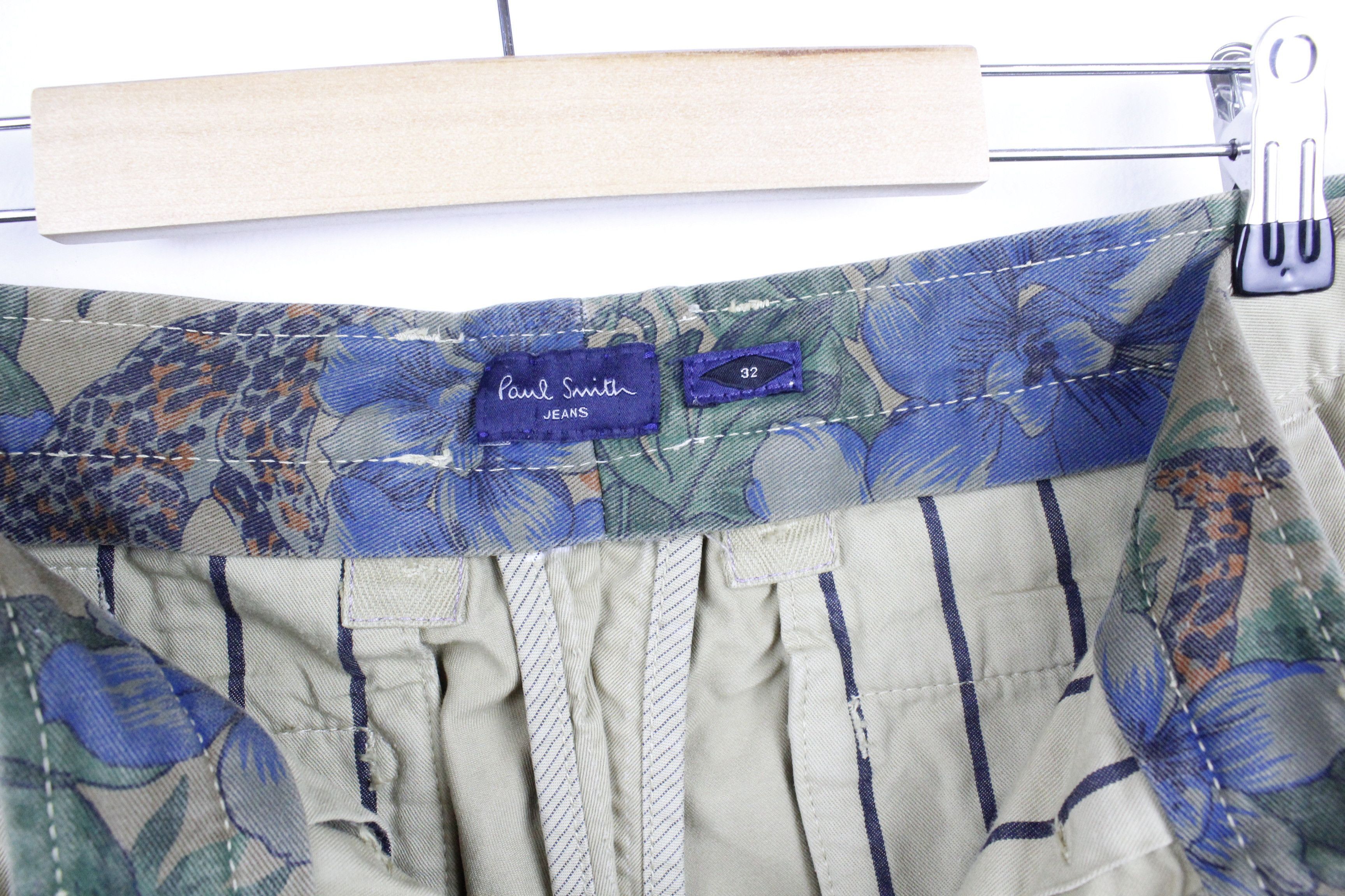 Paul Smith × Paul Smith Red Ear Paul Smith Beige Twill Cotton Flat Lock Heritage Pants Size US 32 / EU 48 - 7 Thumbnail