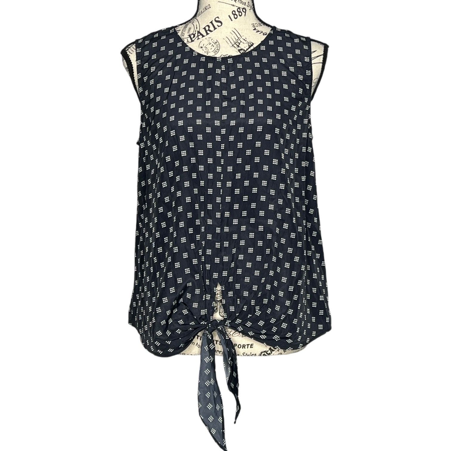 Other Billy Button Back Tie Front Top - Stitch Fix Dot Blouse Size S / US 4 / IT 40 - 1 Thumbnail