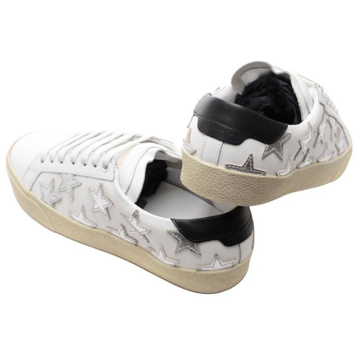 Saint Laurent Paris o1bcso1str1225 Court Classic SL/06 in White/Silver Size US 5 / IT 35 - 5 Thumbnail