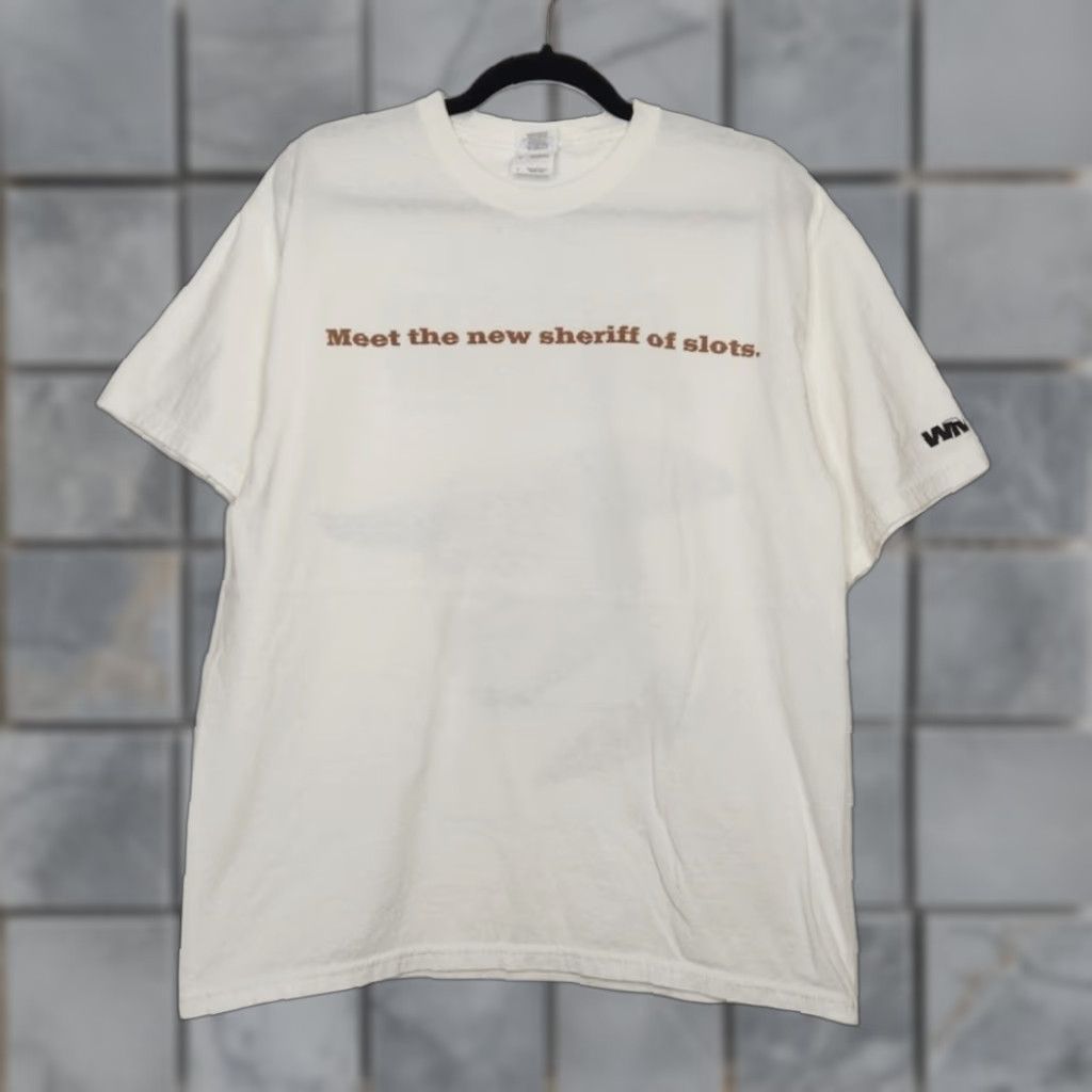 Gildan VINTAGE John Wayne Transmissive Reel Gaming Slots Double Sided Promo Shirt L Mens White Gildan Large Size US L / EU 52-54 / 3 - 1 Thumbnail