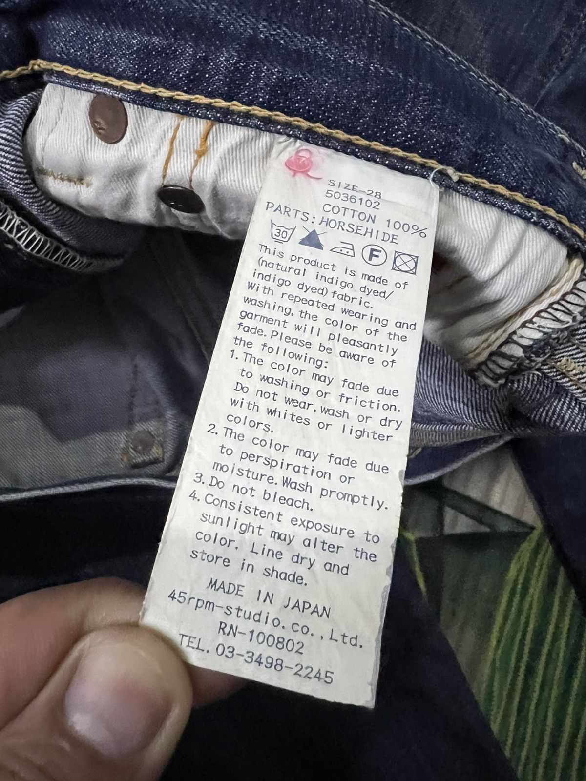 45rpm × If Six Was Nine × Le Grande Bleu (L.G.B.) Vintage 90’s Style 45rpm Distress Jeans Very Rare Size US 28 / EU 44 - 21 Thumbnail