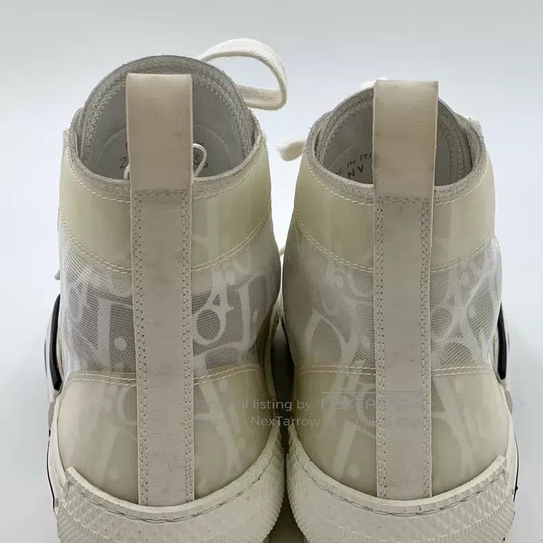 Dior Dior White logo printed lace-up casual flat high-top sneak Size US 5.5 / IT 35.5 - 9 Thumbnail