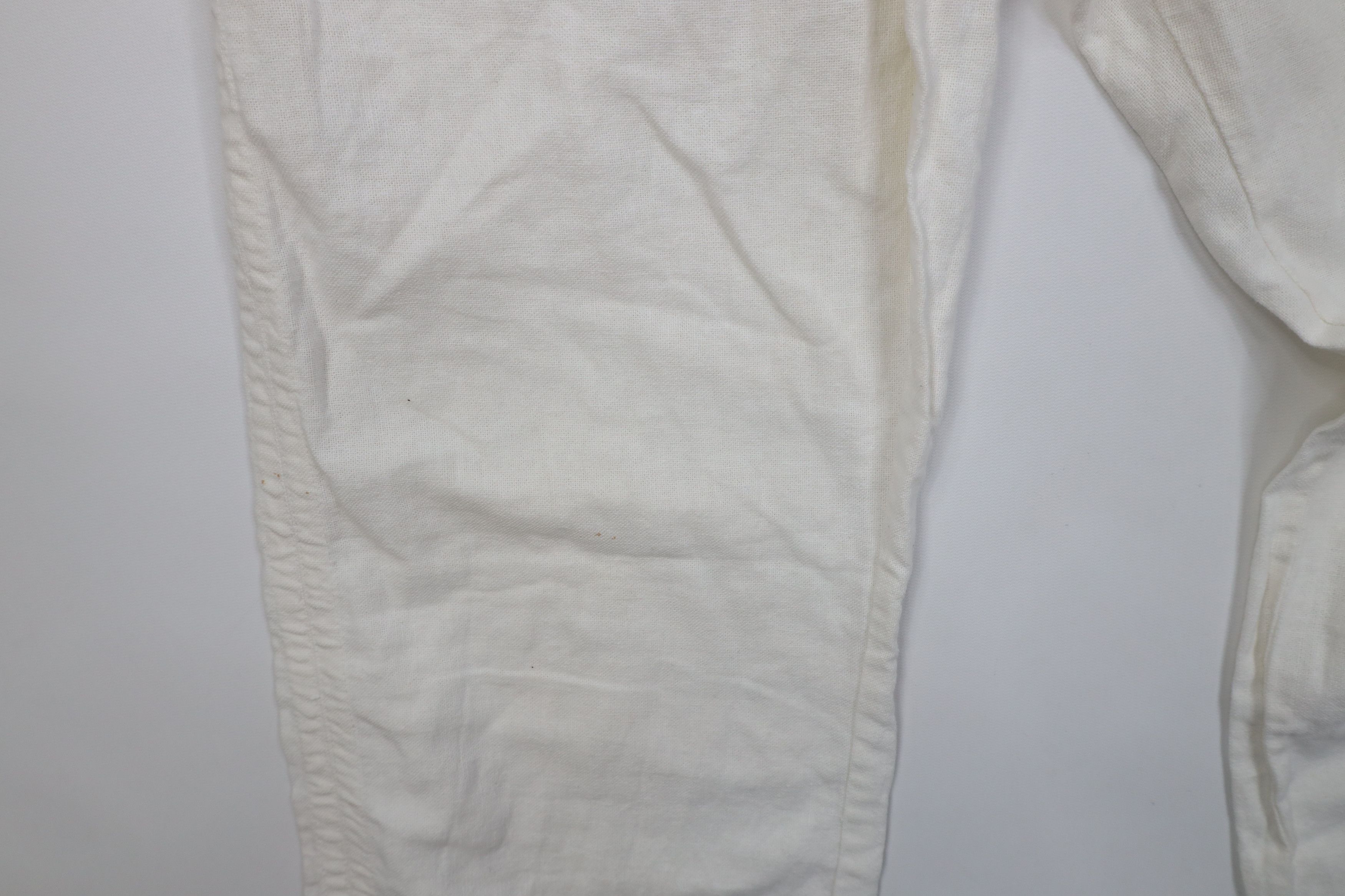 Desigual Desigual Linen Blend Wide Leg Beach Harem Pants White Size 32" / US 10 / IT 46 - 6 Thumbnail