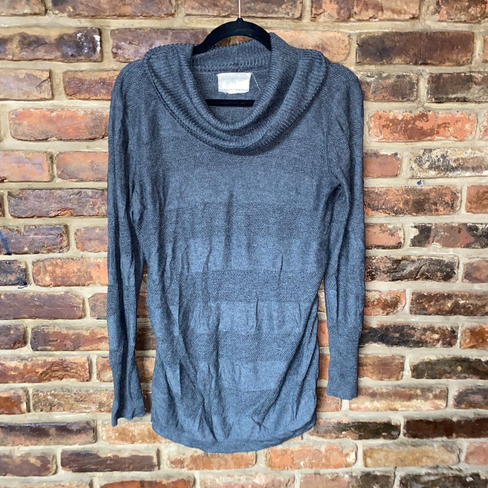 Other Debbie Morgan Gray Striped Cowl Turtleneck Sweater Medium Size M / US 6-8 / IT 42-44 - 1 Thumbnail