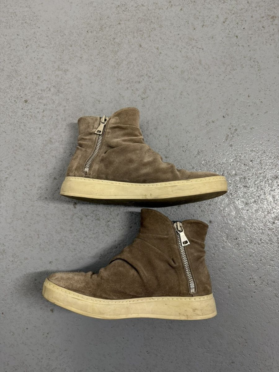 John Varvatos John Varvatos Waved Leather Double Zipped Boots Size US 10 / EU 43 - 1 Thumbnail