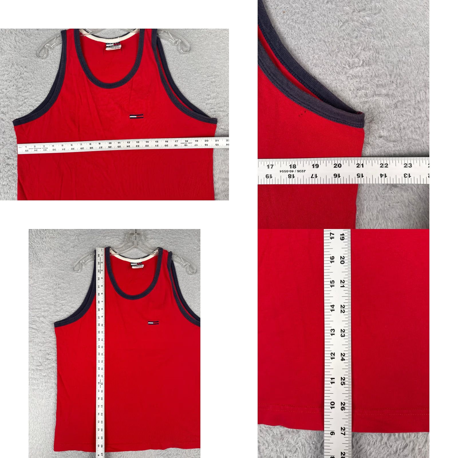 Tommy Hilfiger Tommy Hilfiger Jeans Shirt Adult Large Red Tank Sleeveless Cotton READ Size US L / EU 52-54 / 3 - 8 Thumbnail