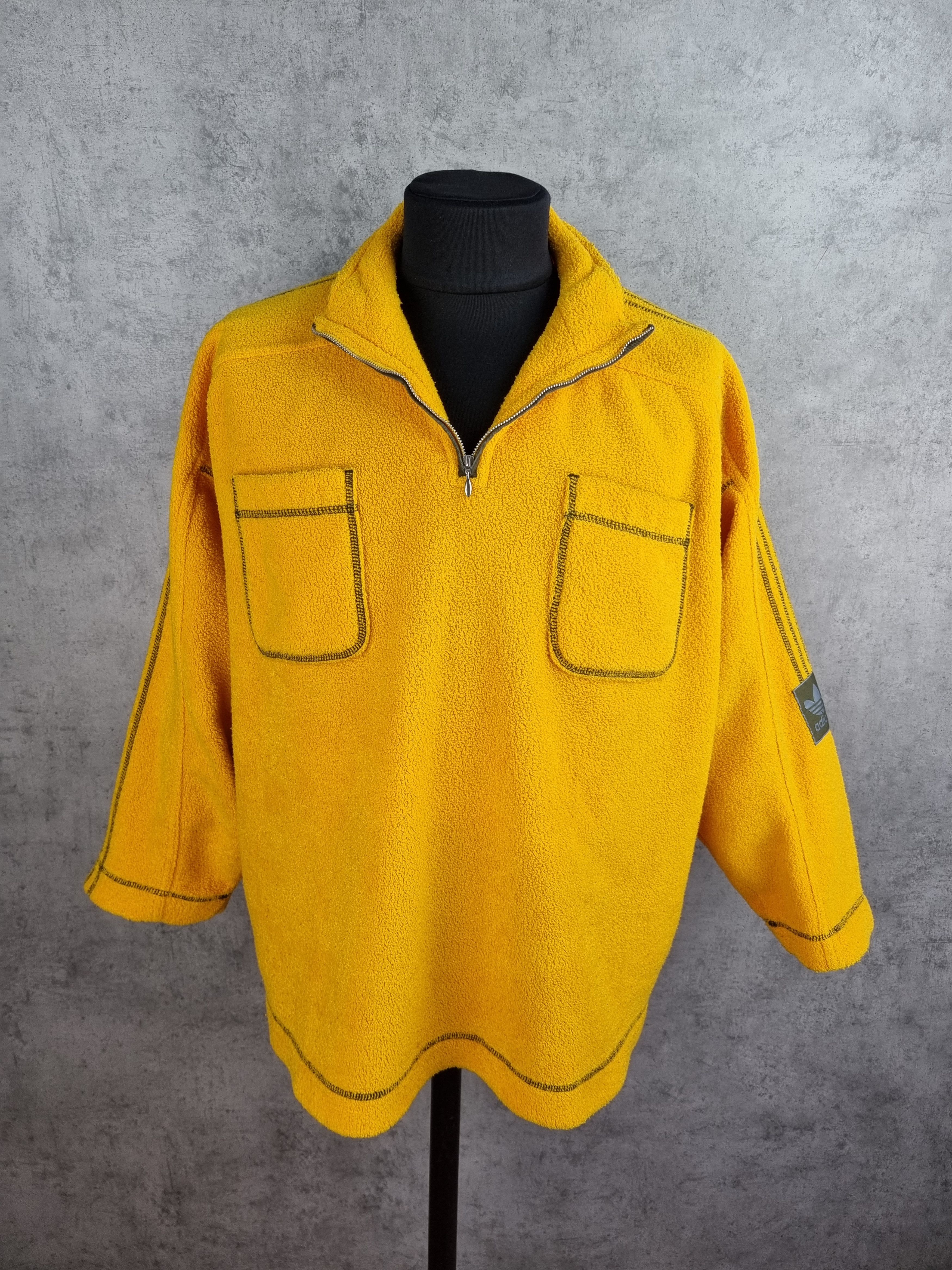 Adidas × Vintage 90s ADIDAS Oversized Fluffy Fleece Pullover Size US XL / EU 56 / 4 - 1 Thumbnail
