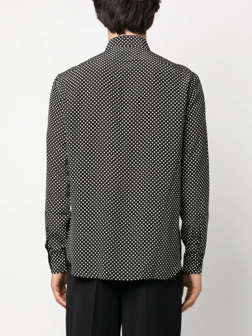 Saint Laurent Paris o1y0325 Patterned Shirt in White/Black Size US M / EU 48-50 / 2 - 4 Thumbnail