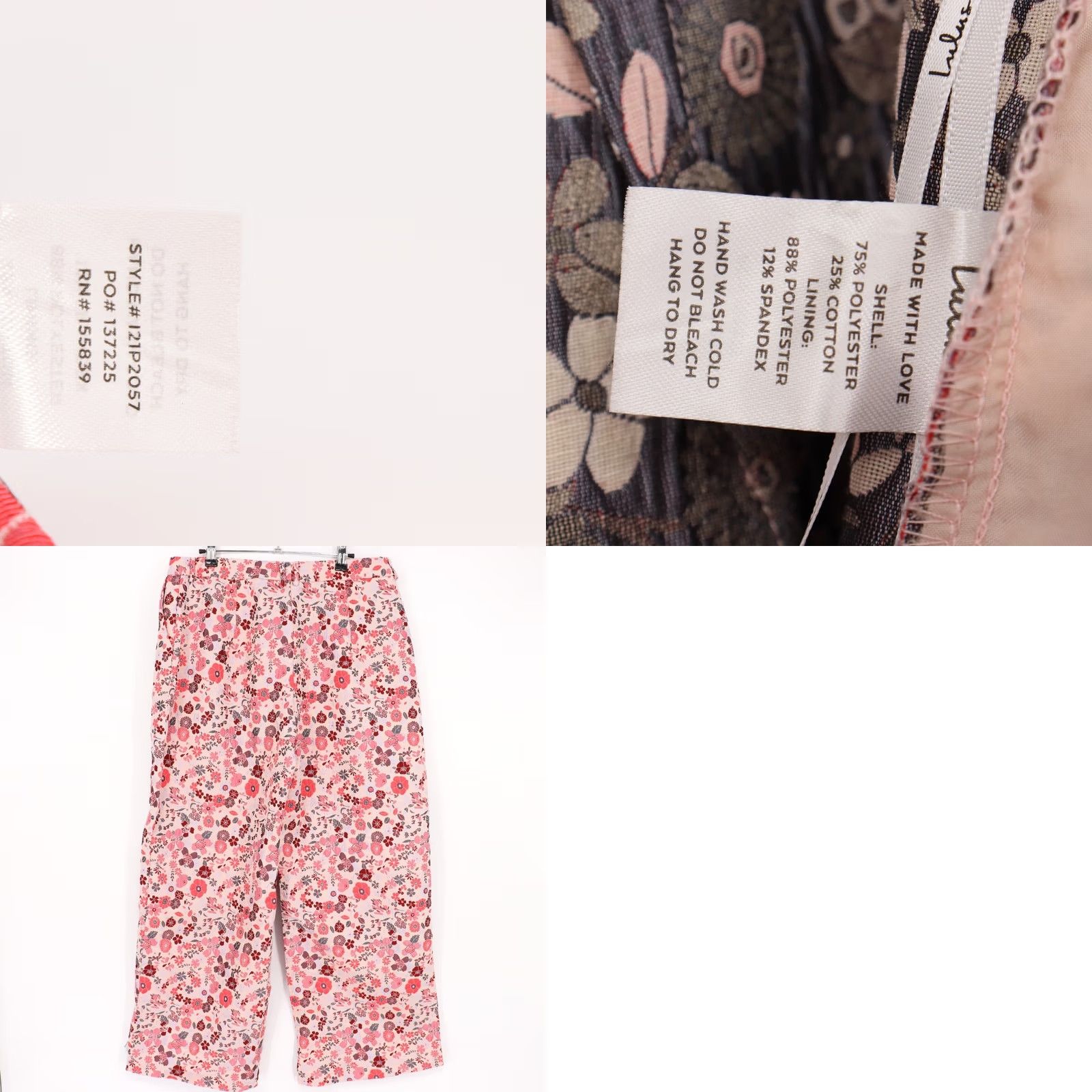 Lulus Lulus Women's Bloom into Spring Blush Floral Jacquard Wide-Leg Pants XL Red Floral Wide-Leg Pants Women XL Size 40" / US 18 - 8 Thumbnail