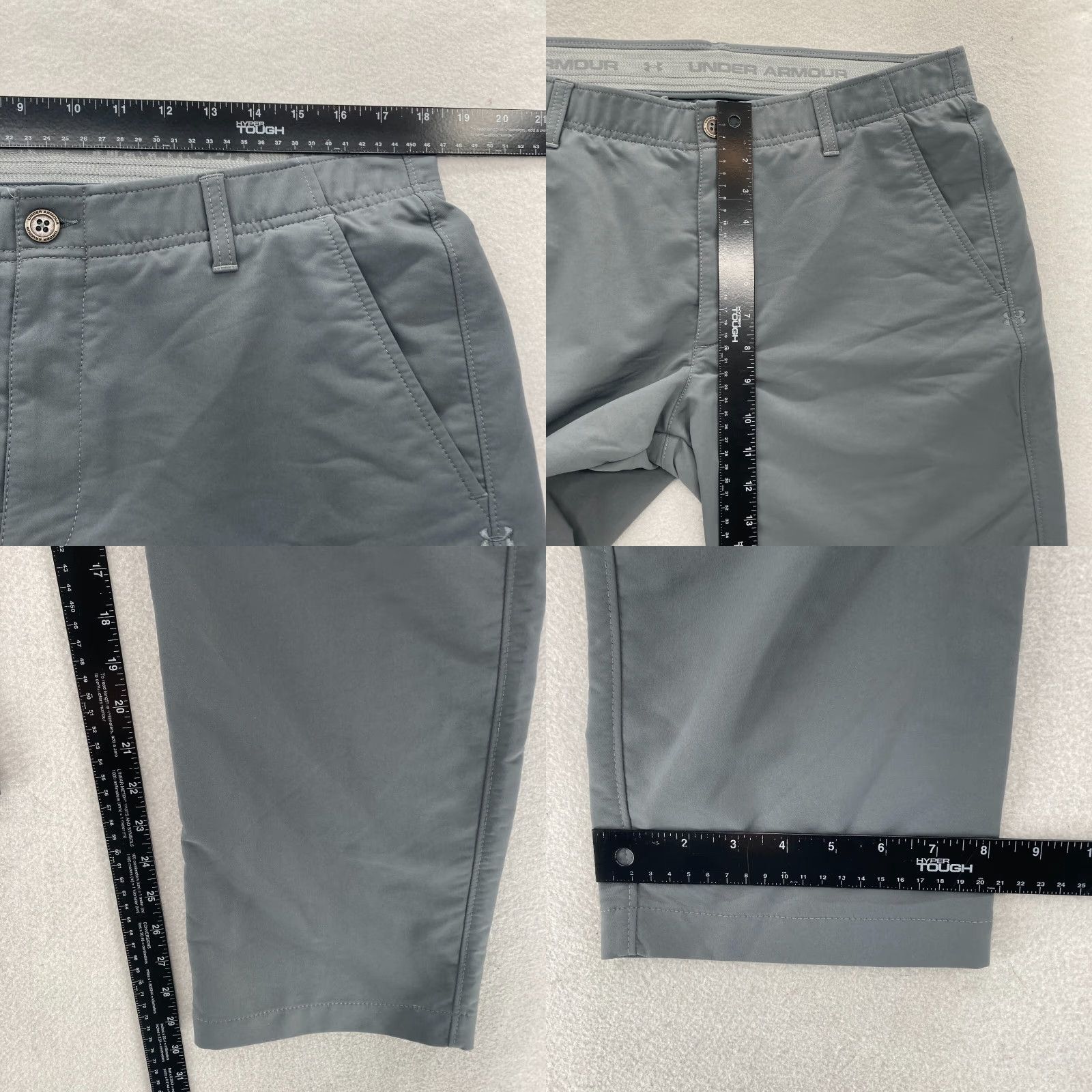 Under Armour Under Armour Match Play Golf Pants Mens 36x30 Straight Gray Stretch Waistband Size US 36 / EU 52 - 8 Thumbnail