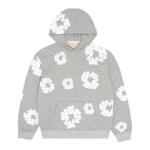 image of Denim Tears Cotton Wreath Hoodie Grey, Men's (Size XL)