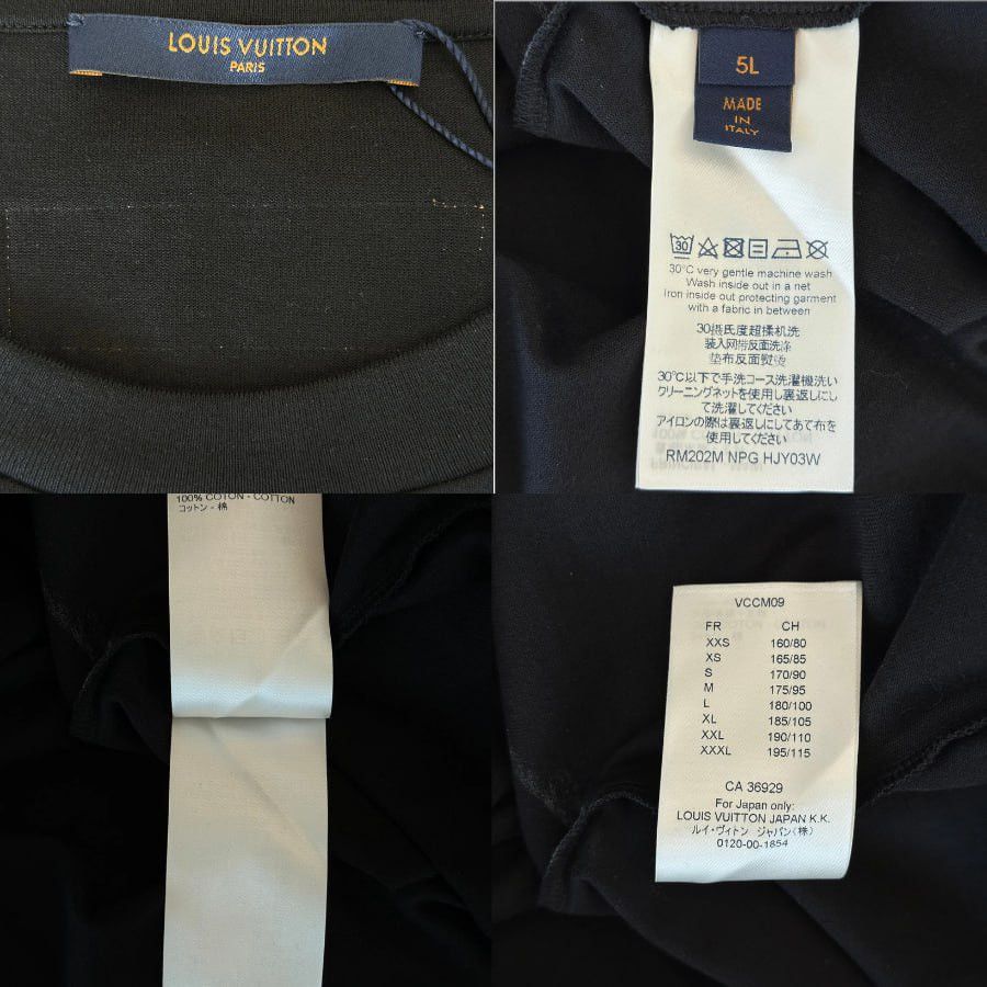 Louis Vuitton LOUIS VUITTON BLACK & WHITE LV STITCH LOGO T-SHIRT Size US XXL / EU 58 / 5 - 2 Thumbnail