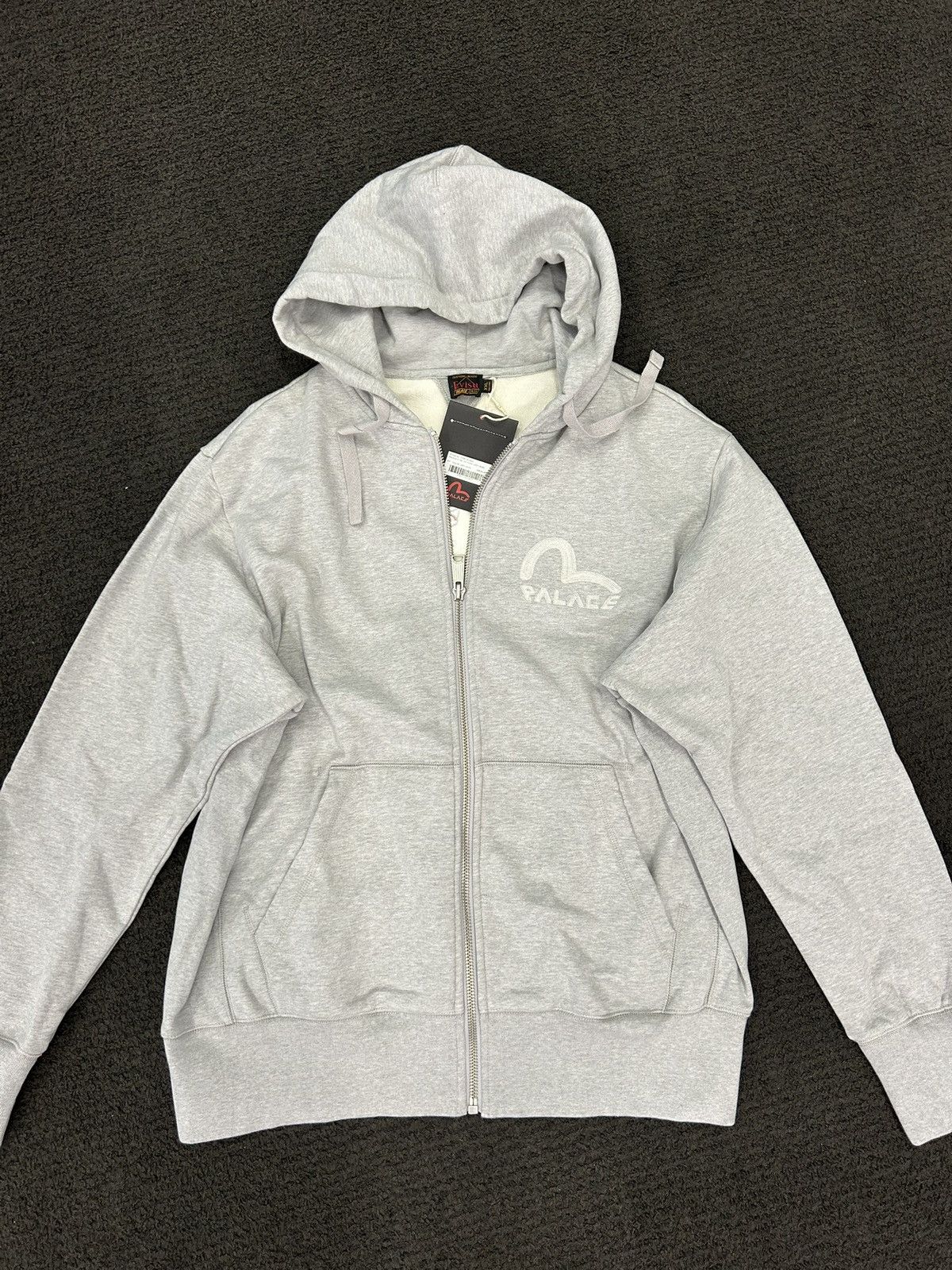 トップス Palace x Evisu Zip Hoodie Grey Palace x Evisu Zip Hoodie Grey - メルカリ