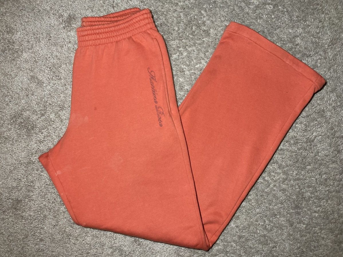 Martine Rose AW18 Martine Rose Wide Leg Orange Logo Script Sweats 2018 Size US 30 / EU 46 - 1 Thumbnail