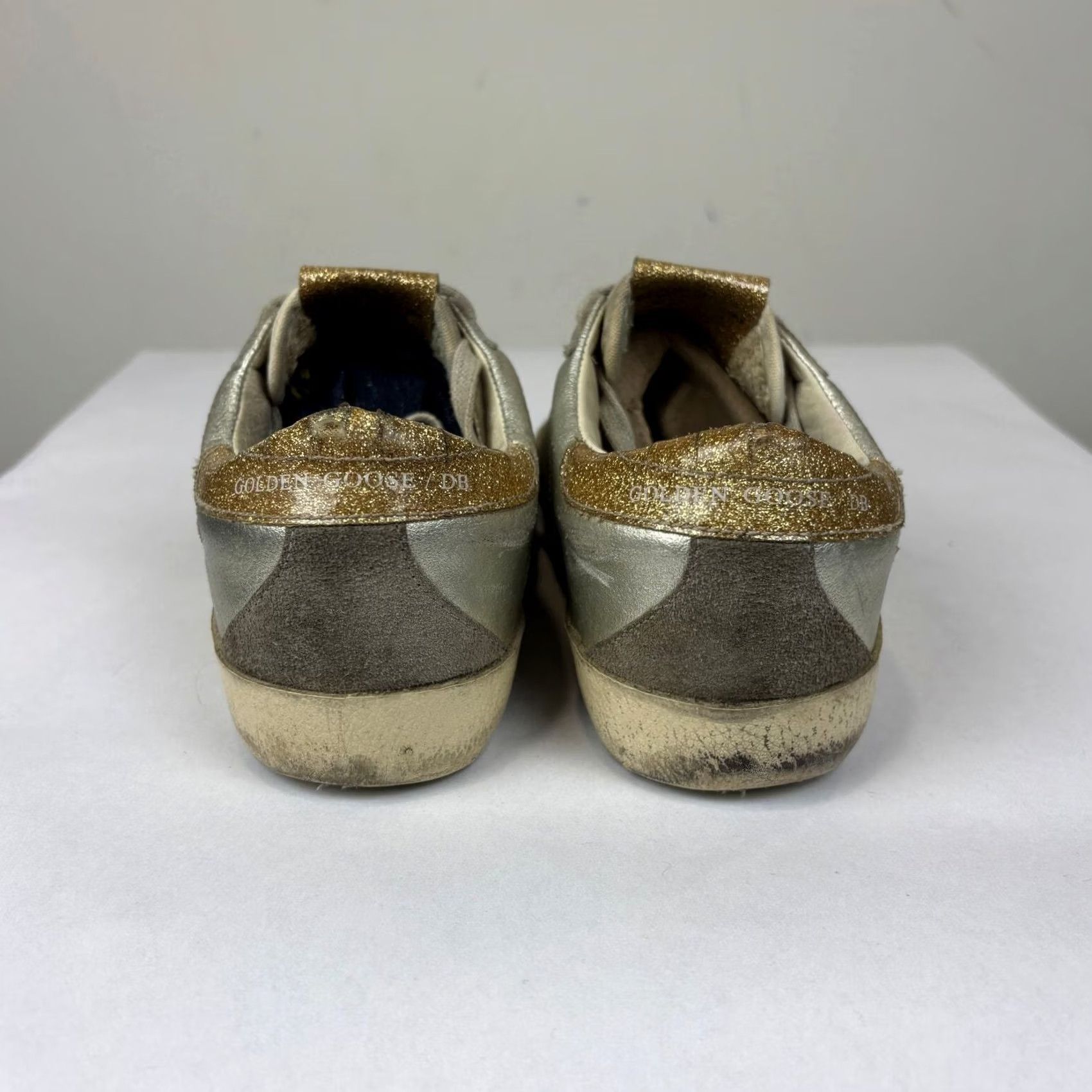 Golden Goose Golden Goose GGDB Superstar Women's 36 Gold Silver Low Skate Sneakers Size US 6 / IT 36 - 4 Thumbnail