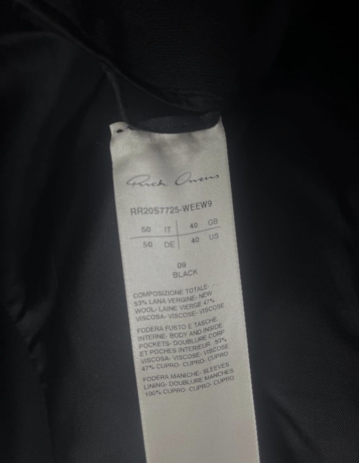 Rick Owens SS20 ‘TECUATL’ Tatlin Blazer Size US M / EU 48-50 / 2 - 5 Thumbnail