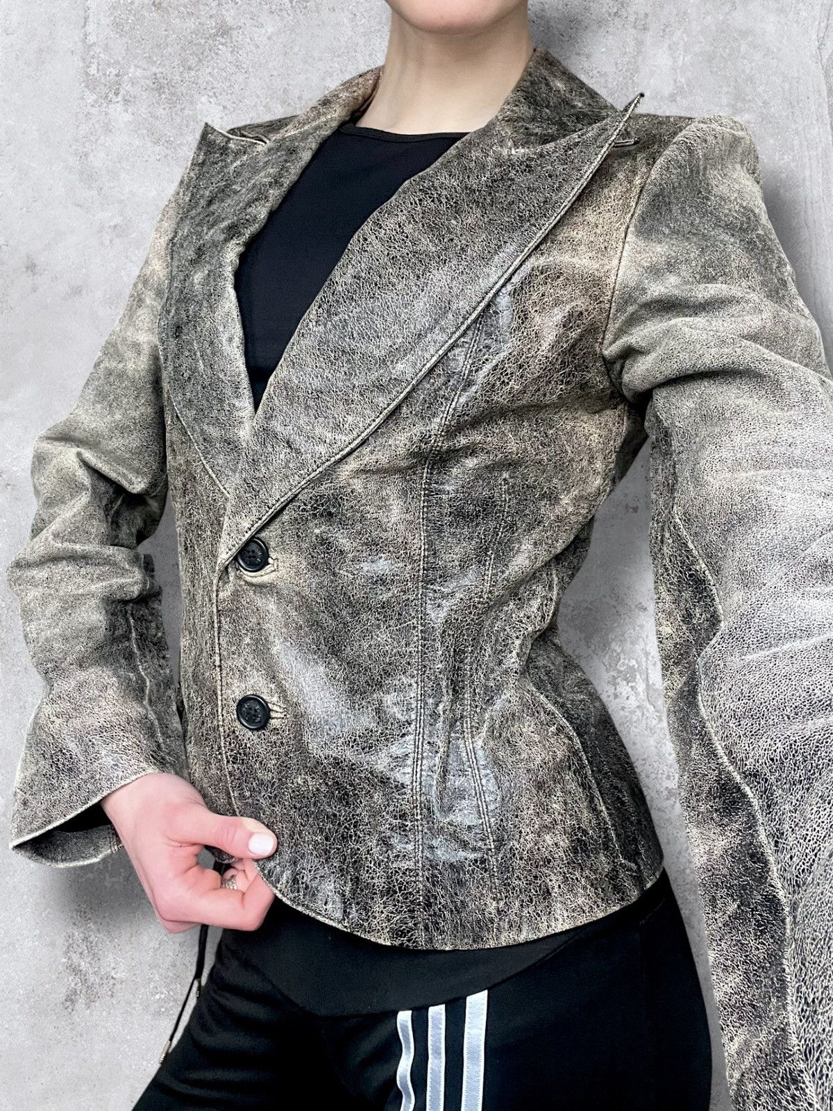Other Blazer Leather Jacket Vintage indie sleaze Archive Size M / US 6-8 / IT 42-44 - 3 Thumbnail